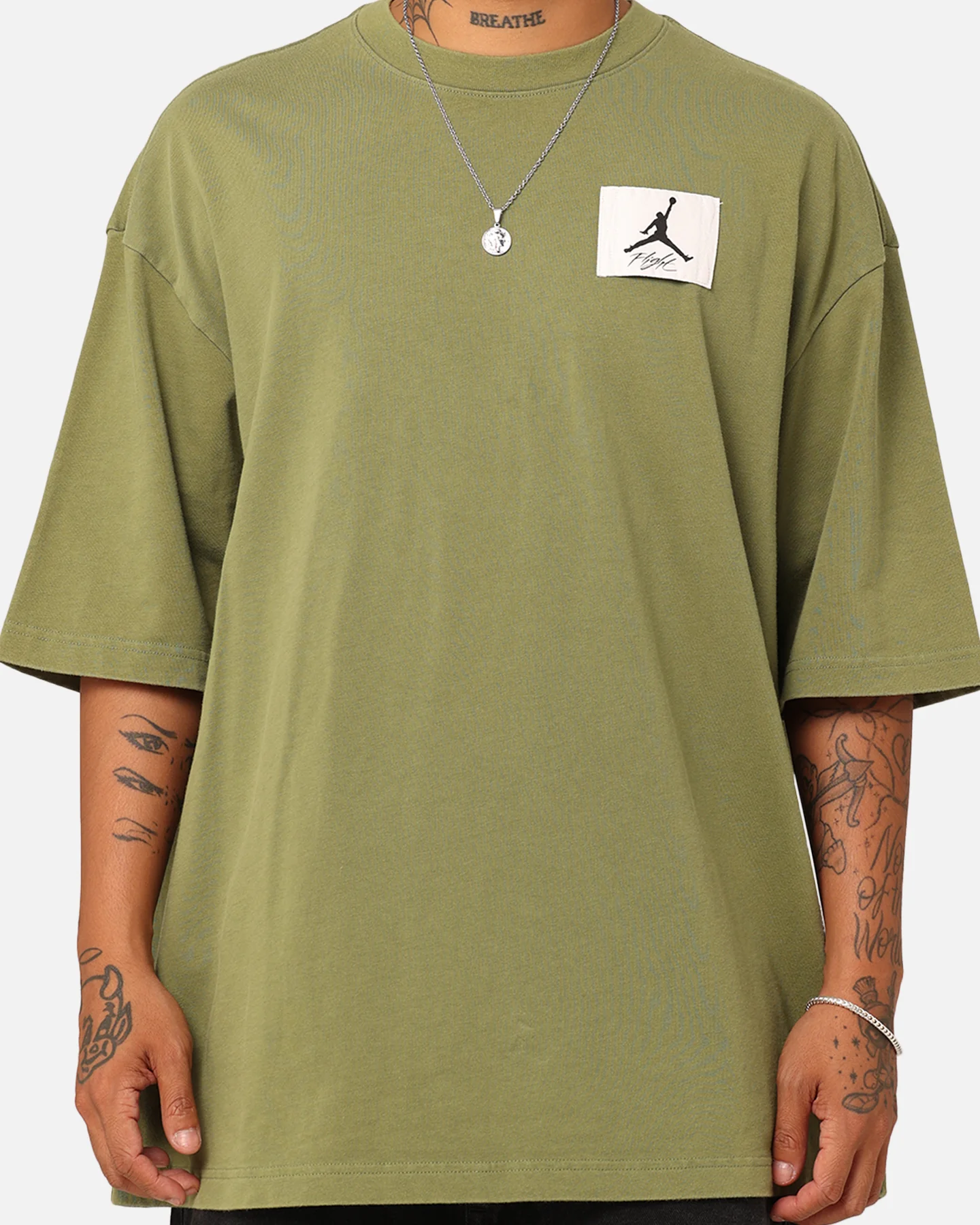 Jordan Flight Essentials Oversized T-Shirt Sky J Light Olive - Image 3