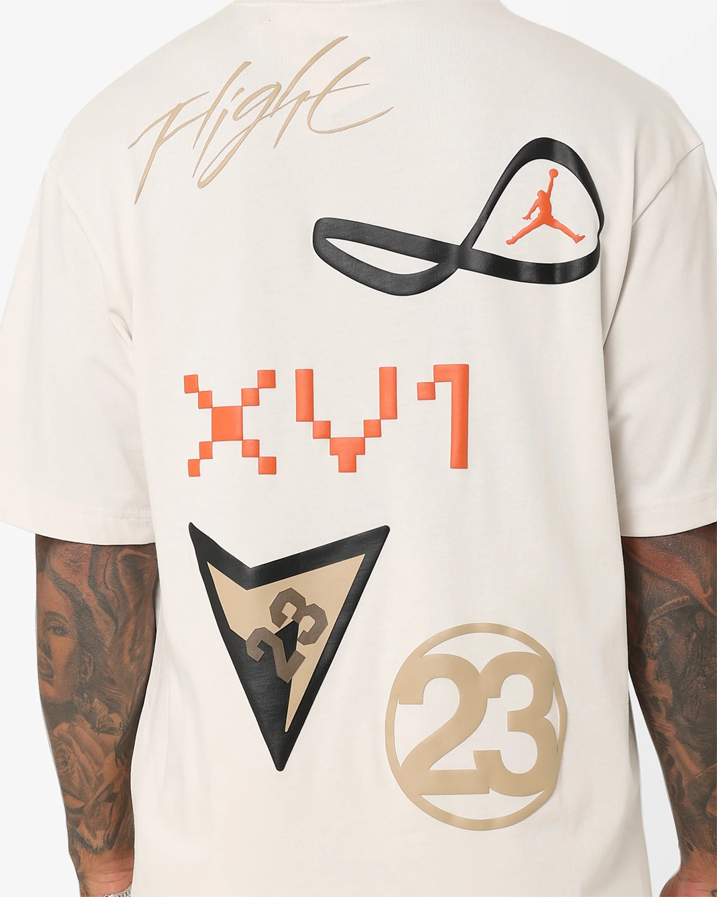 Jordan Flight Heritage 85 Graphic T-Shirt Phantom/Desert/Black - Image 5