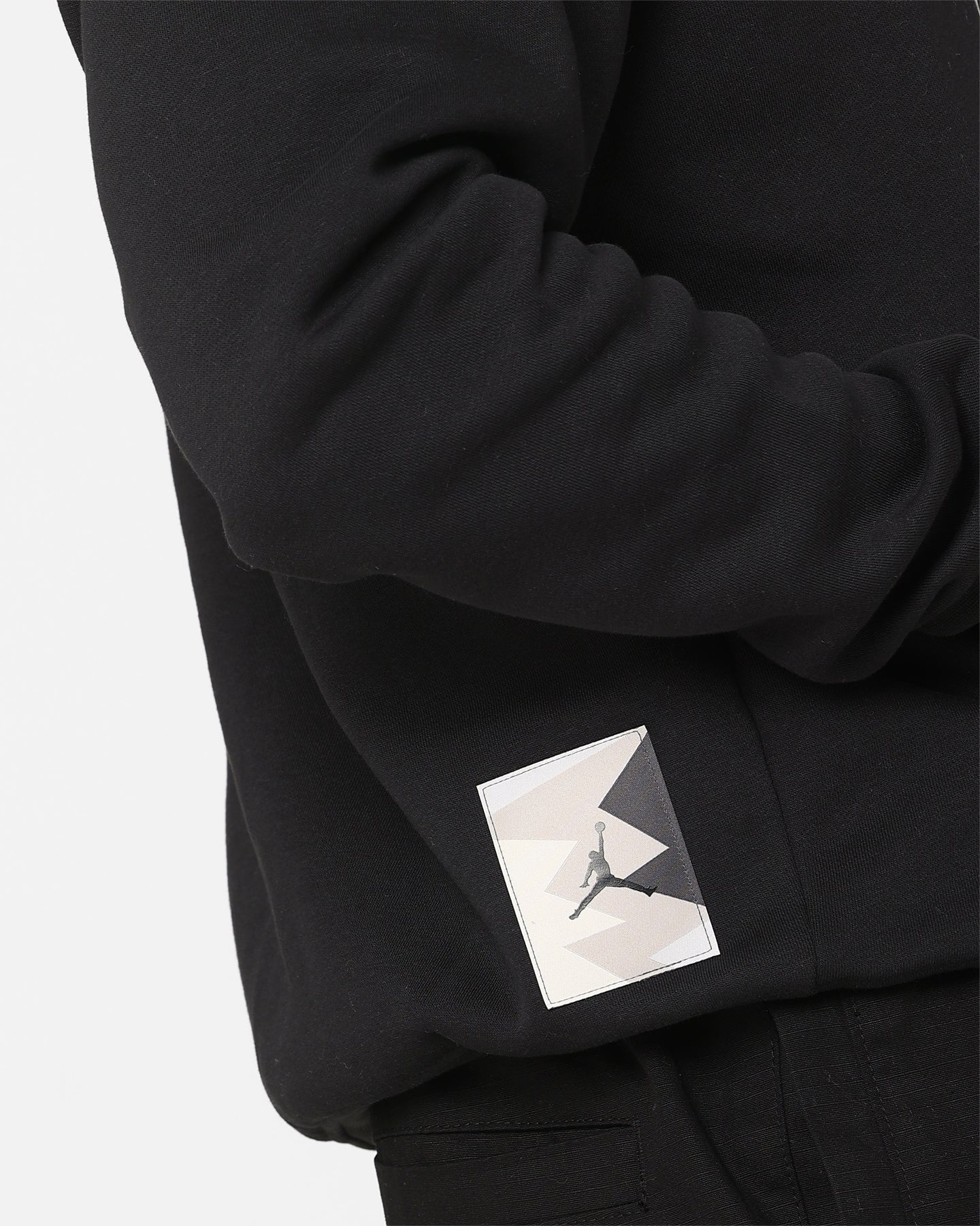 Jordan Flight MVP Fleece Pullover Hoodie Black/Sail - Image 9