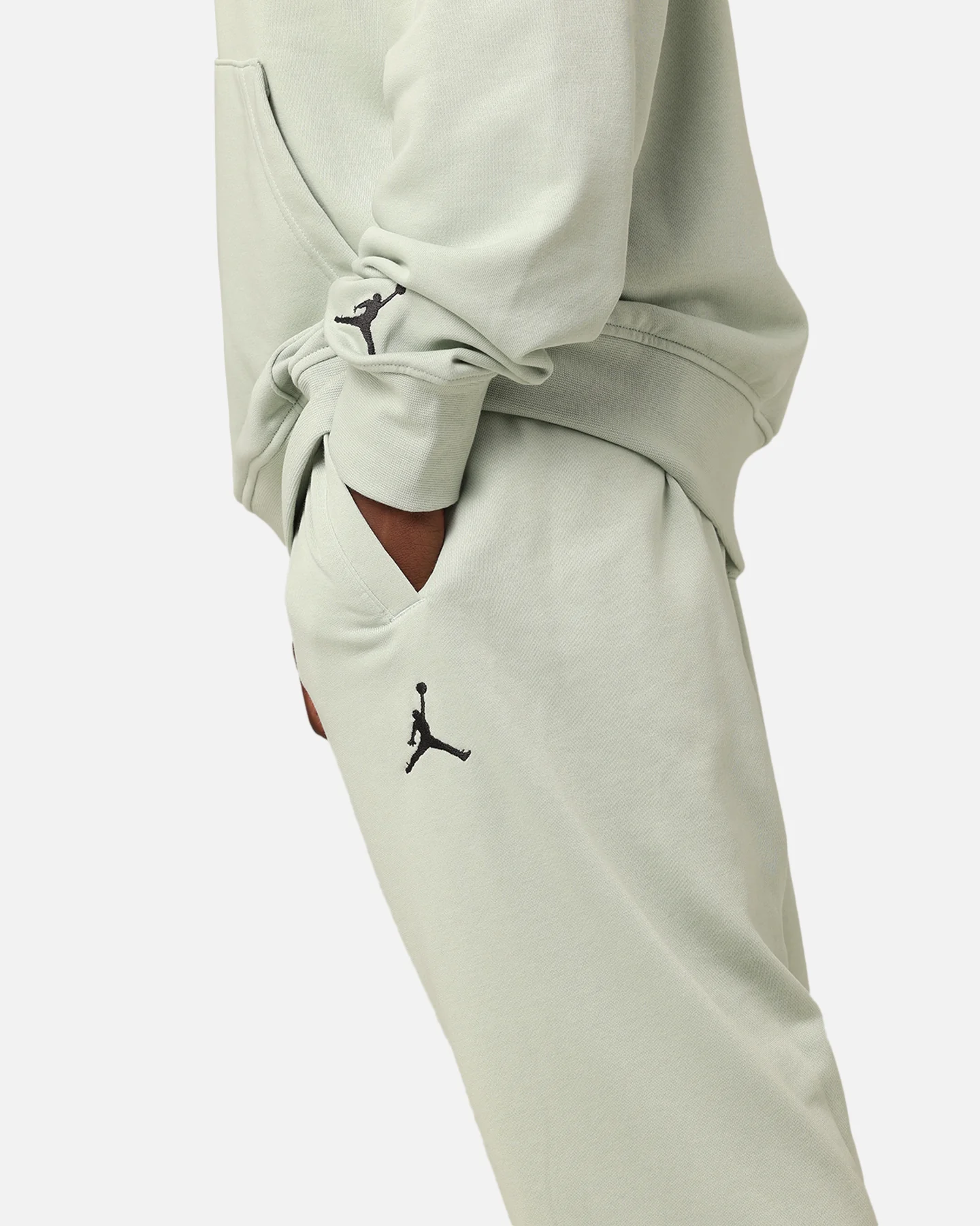 Jordan Flight MVP Lightweight Fleece Pants Seafoam/Black - Image 4