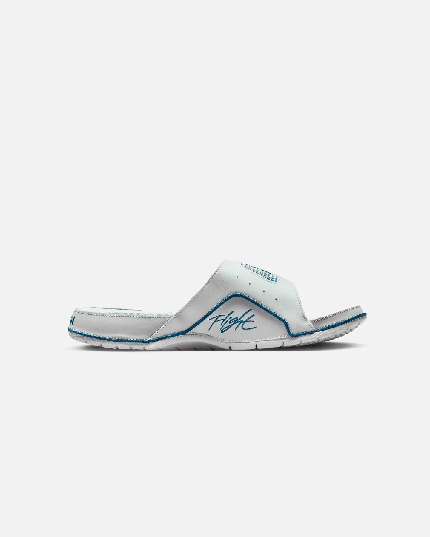 Jordan Hydro 4 Retro "MILITARY BLUE" Slides Off White/Indus - Image 3