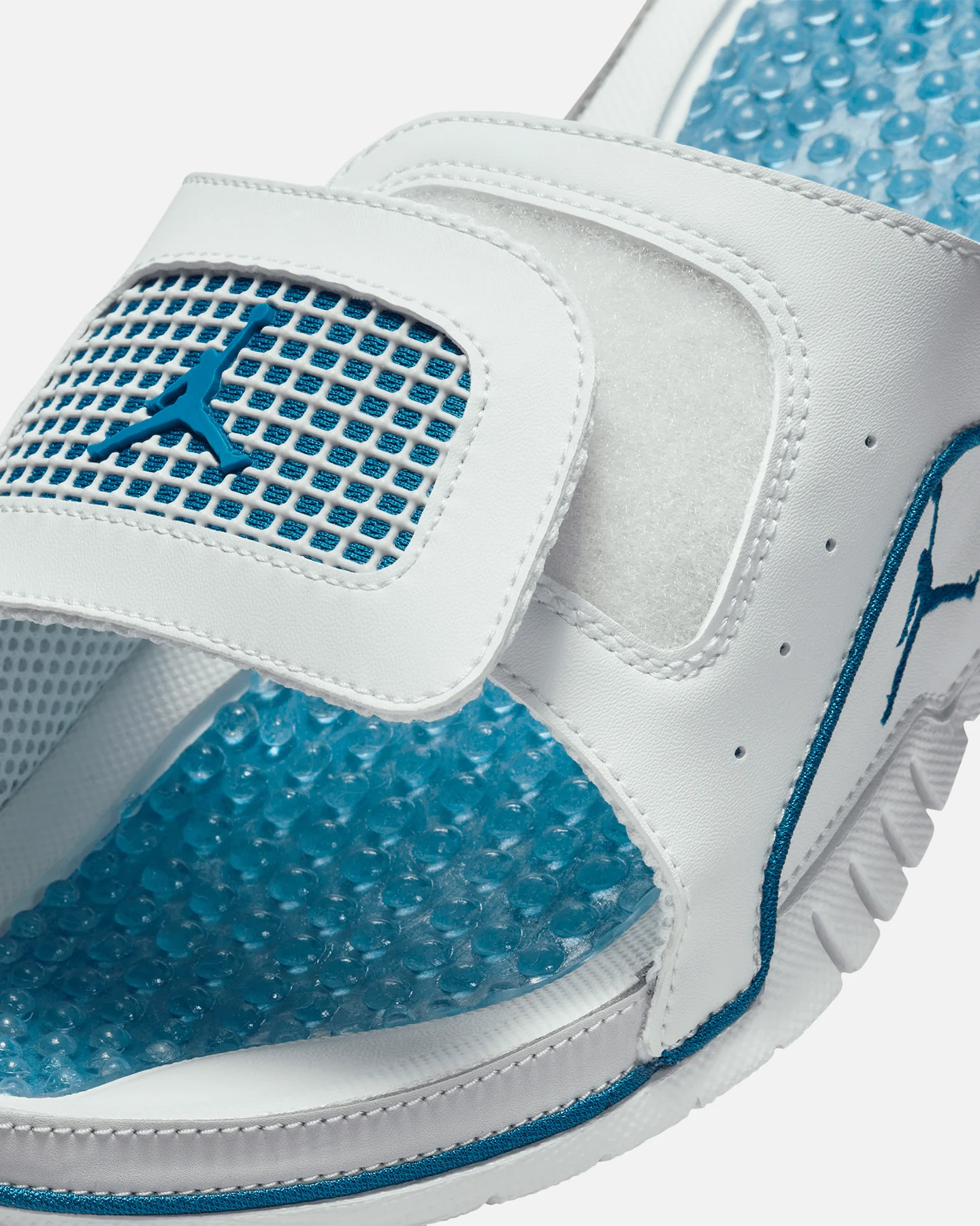 Jordan Hydro 4 Retro "MILITARY BLUE" Slides Off White/Indus - Image 6