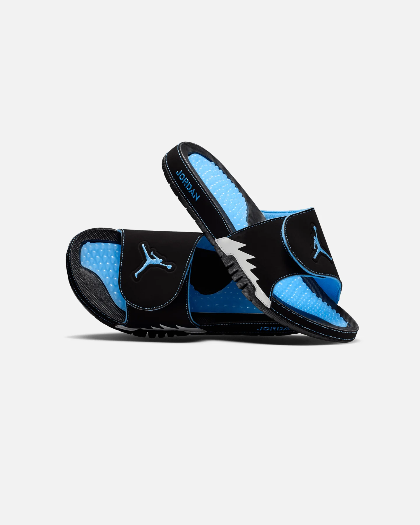 Jordan Hydro 5 Retro Slides Black/Blue - Image 2