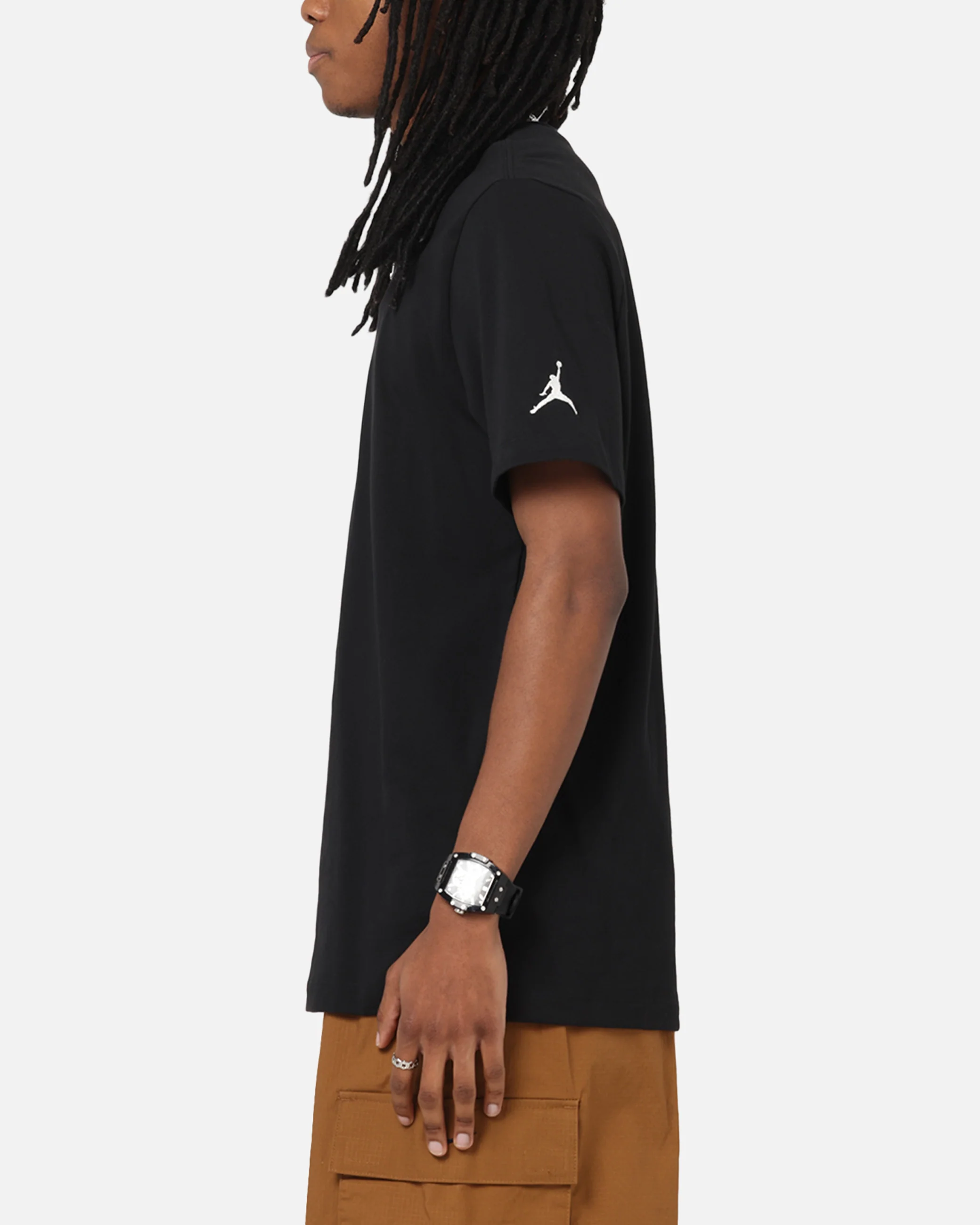 Jordan Jumpman Air Crewneck T-Shirt Black/Sail - Image 5