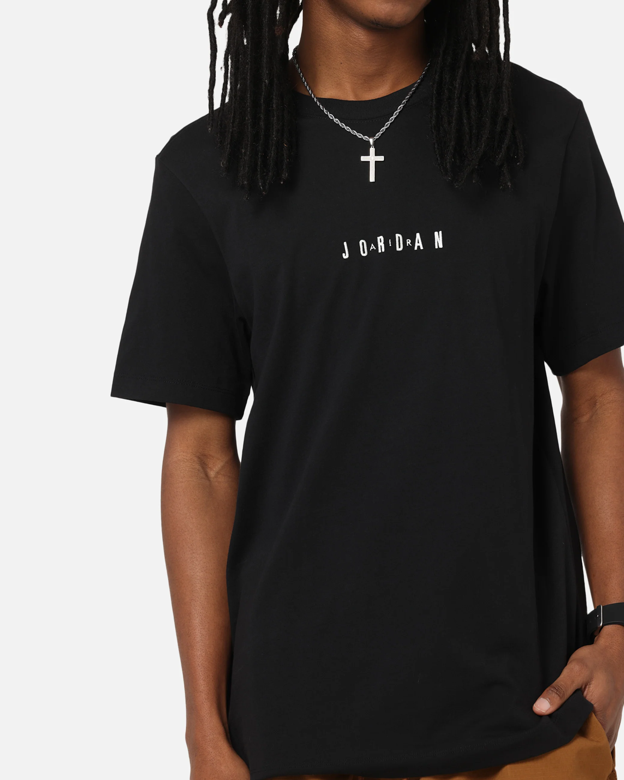 Jordan Jumpman Air Crewneck T-Shirt Black/Sail - Image 7