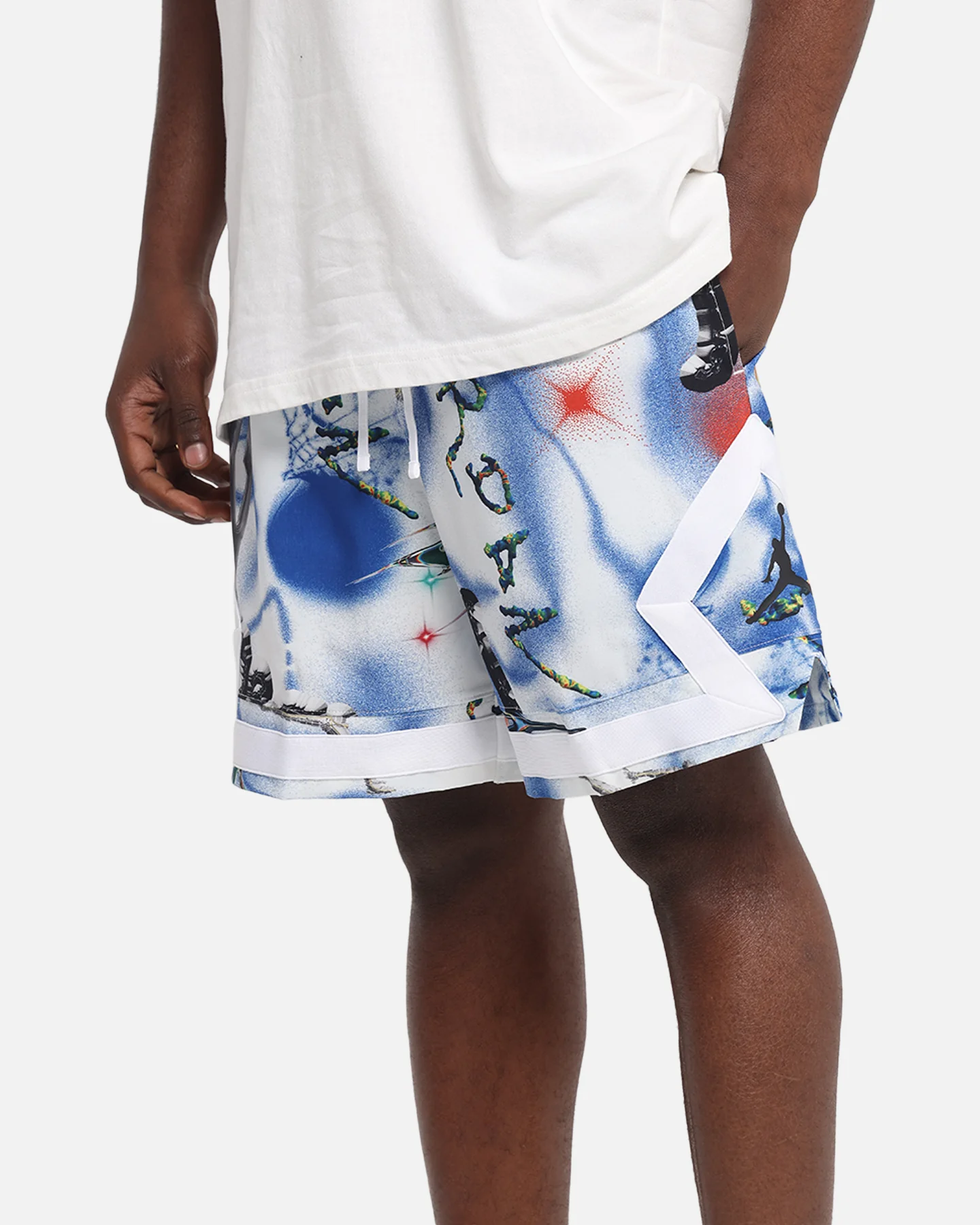 Jordan Jumpman Dri-FIT Sport Diamond Shorts White/Black - Image 3