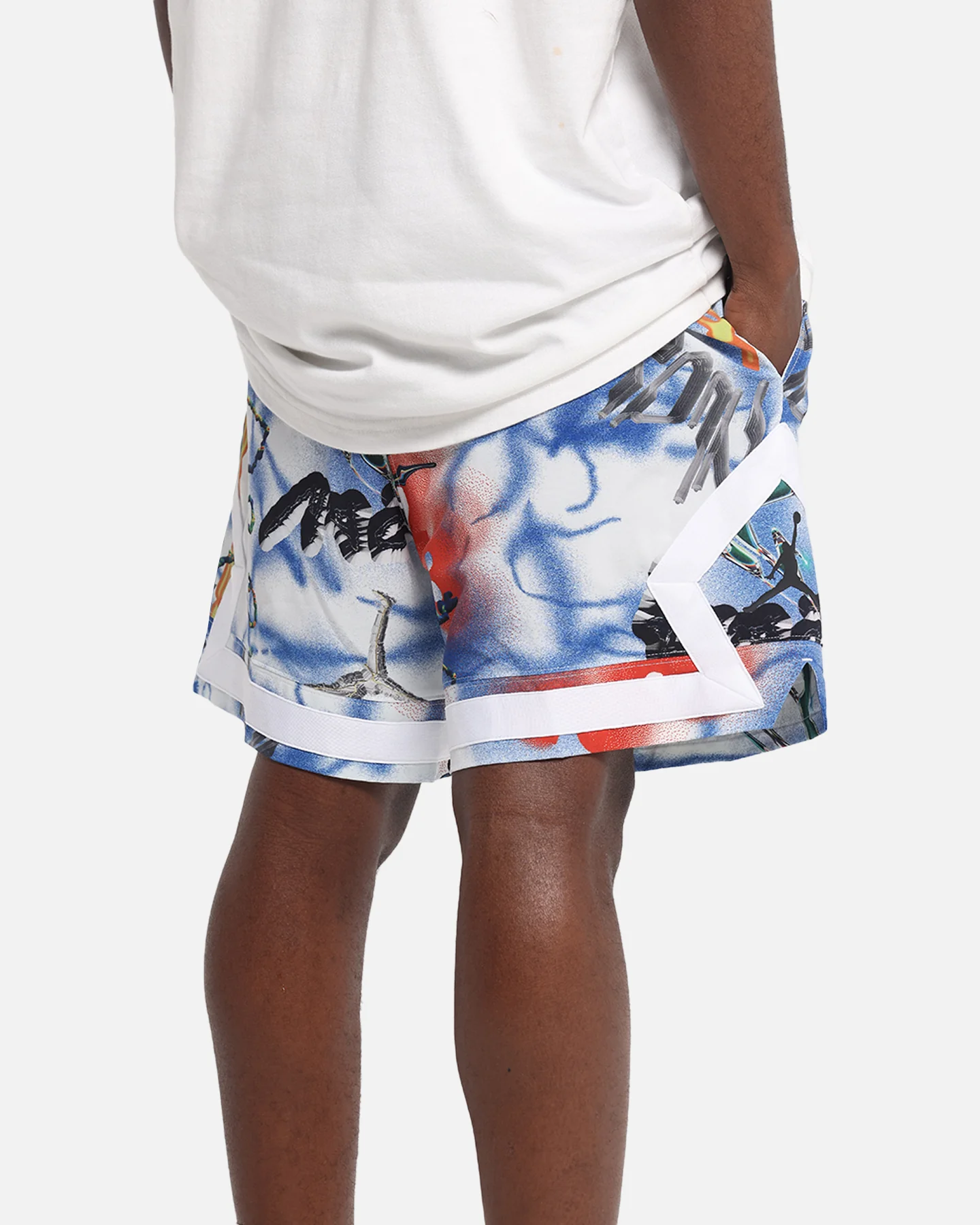 Jordan Jumpman Dri-FIT Sport Diamond Shorts White/Black - Image 4