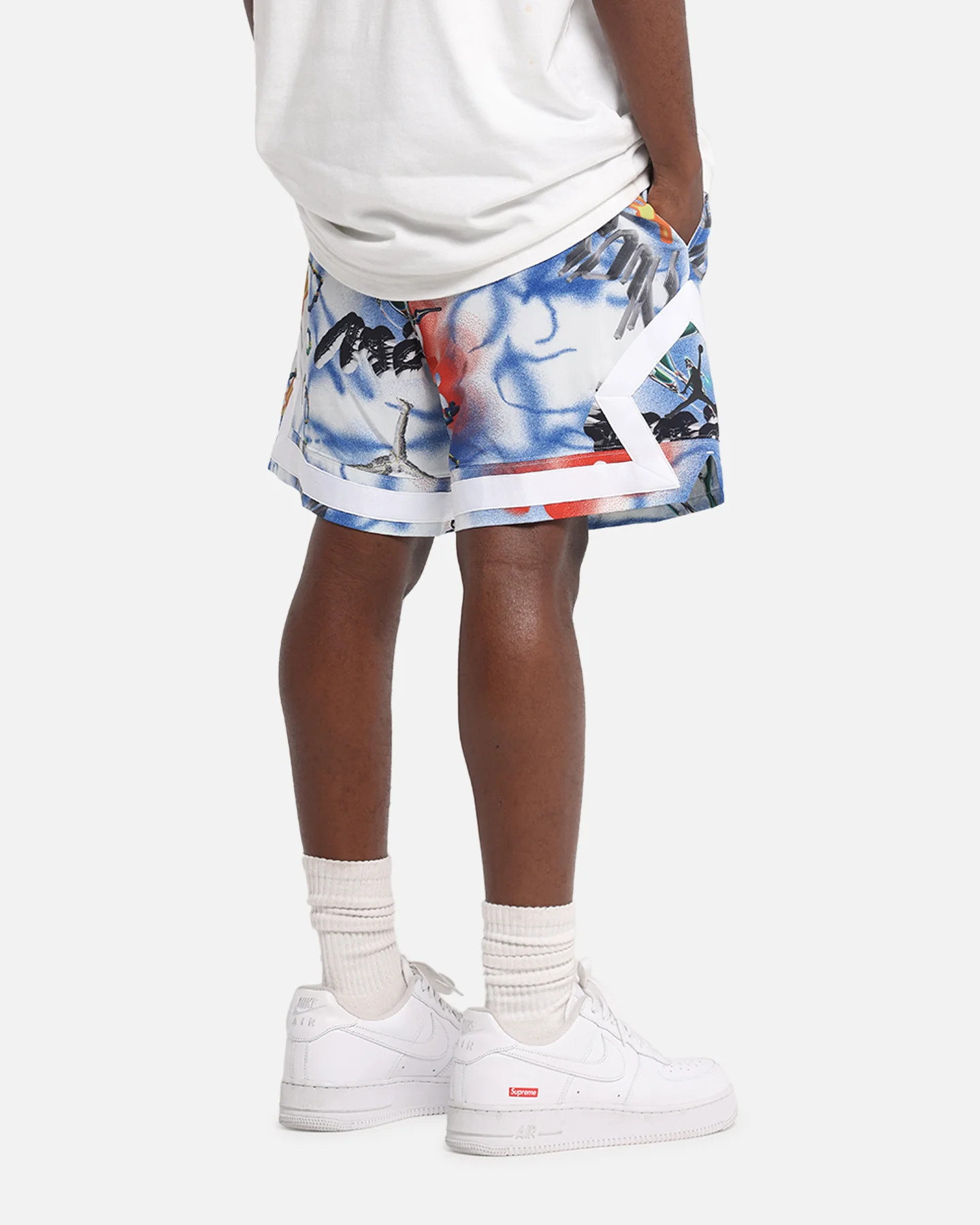 Jordan Jumpman Dri-FIT Sport Diamond Shorts White/Black - Image 5