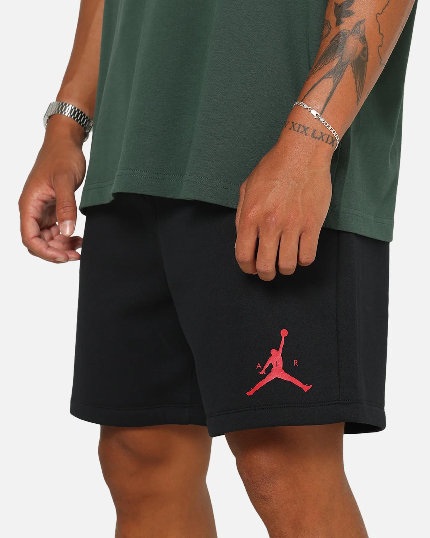 Jordan Jumpman Fleece Shorts Black/Red - Image 3