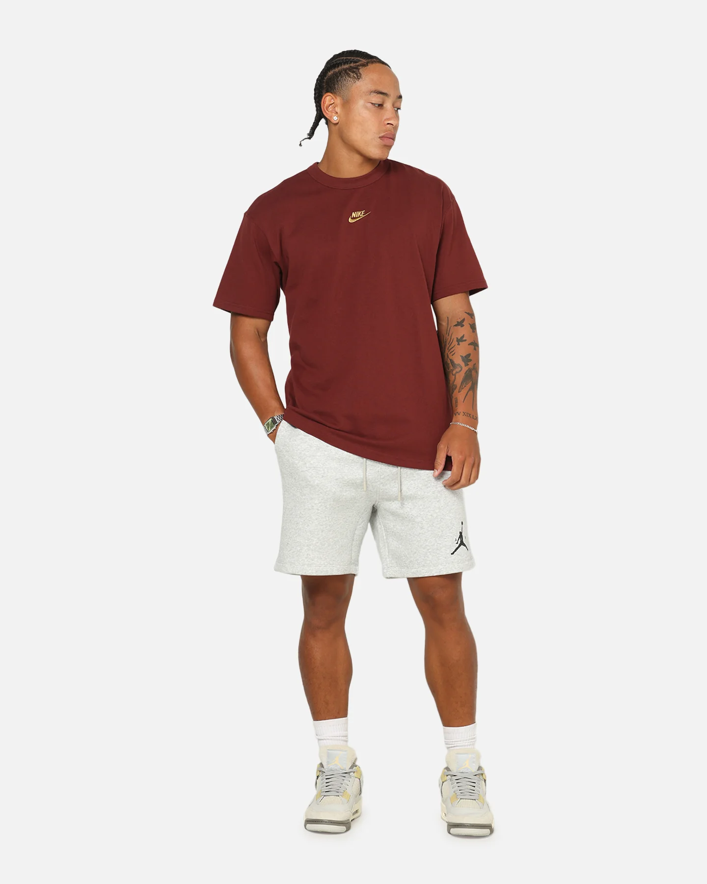 Jordan Jumpman Fleece Shorts Grey Heather/Black - Image 2