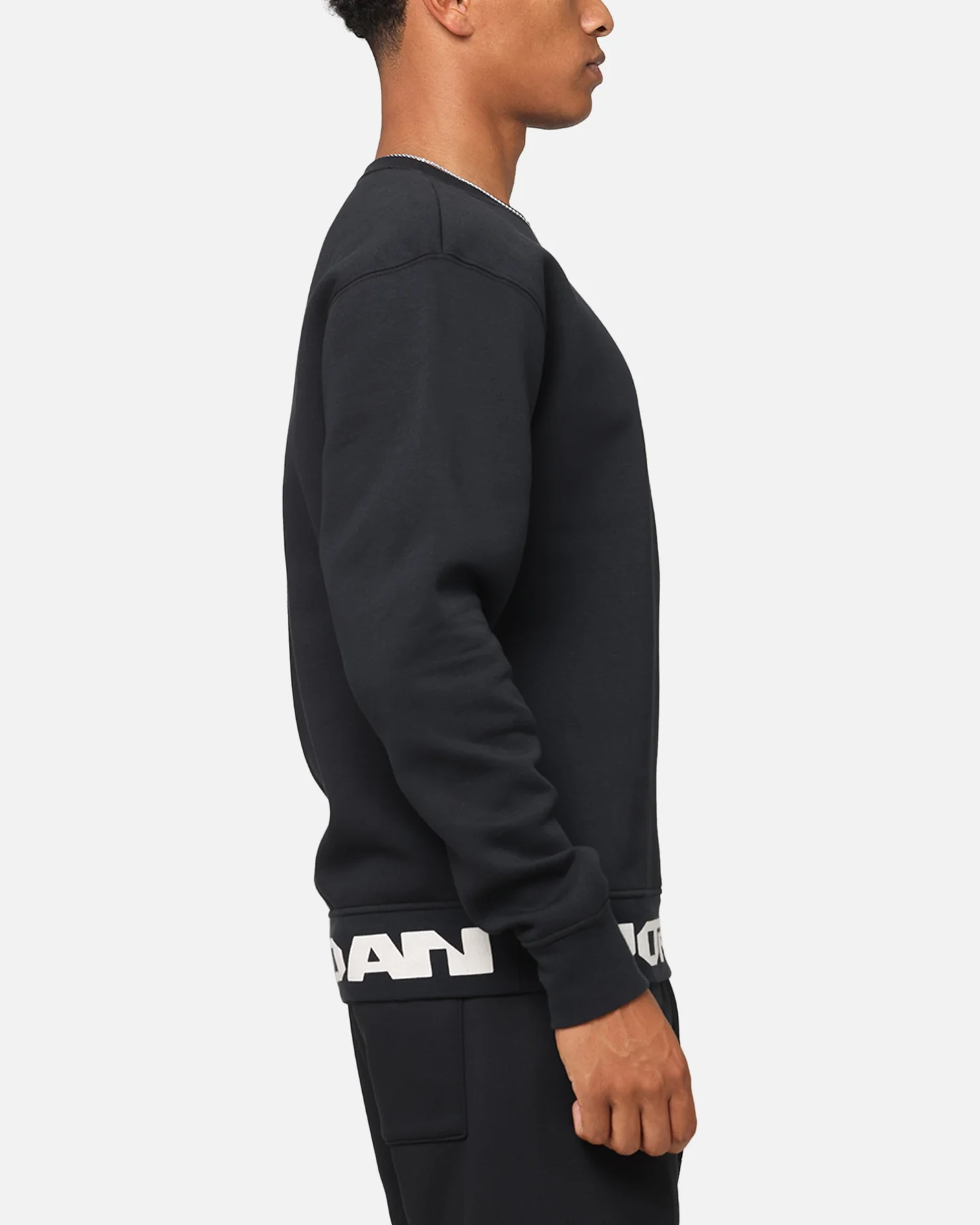 Jordan Jumpman MVP Graphic Fleece Crewneck Sweatshirt Black/Sail - Image 5