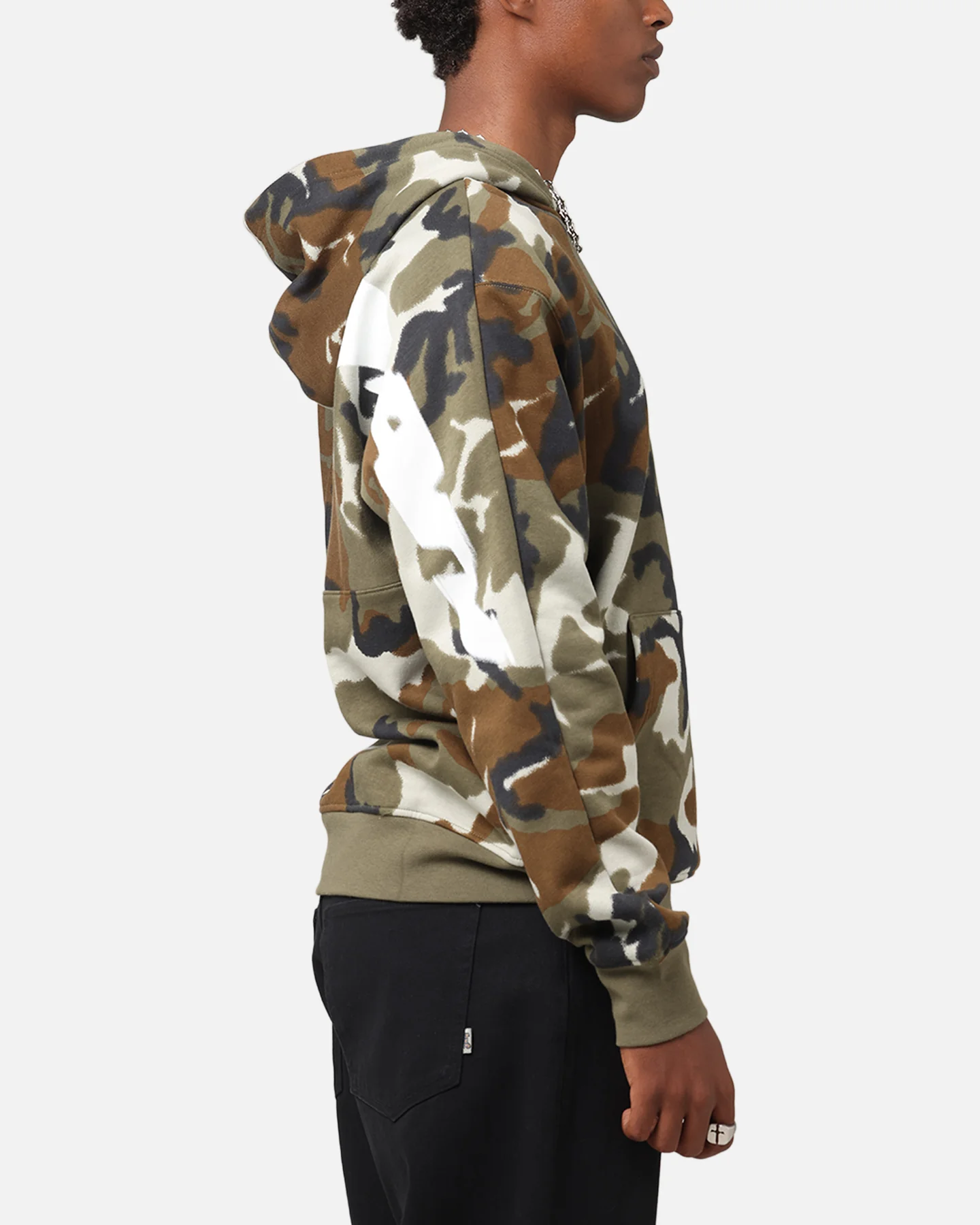 Jordan Jumpman MVP Statement Camo Pullover Hoodie Light Olive - Image 4