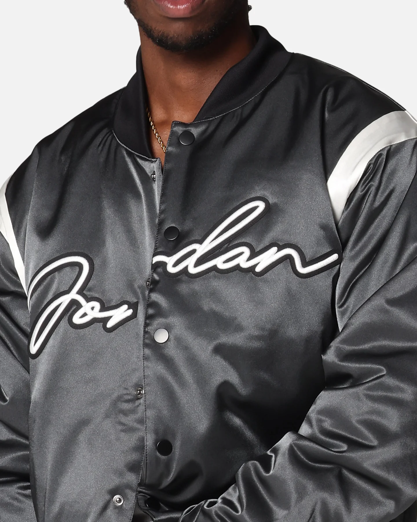 Jordan Jumpman MVP Varsity Jacket Off Noir/Sail - Image 6