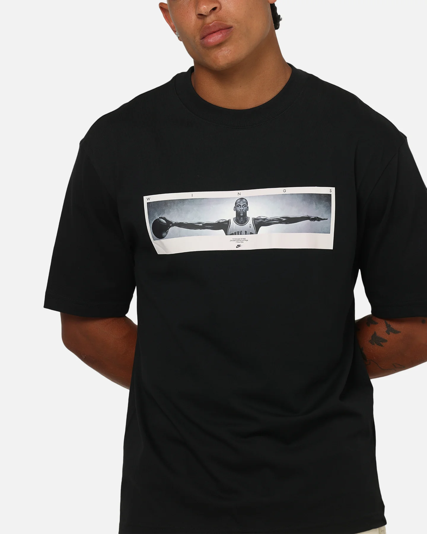 Jordan Jumpman North Carolina Wings Photo T-Shirt Black/White - Image 6