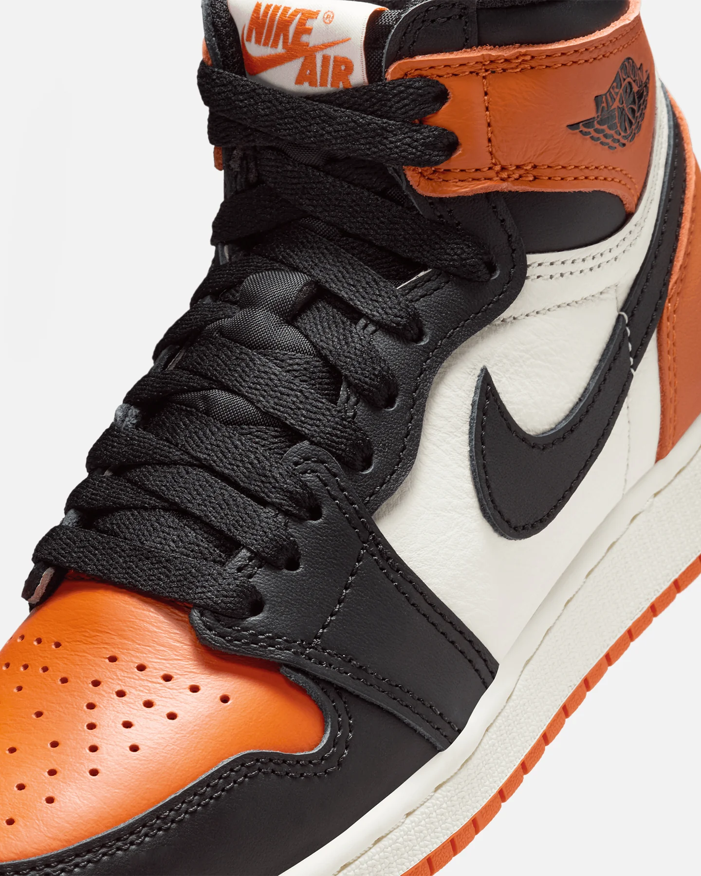 Jordan Kids' Air Jordan 1 High OG "Shattered Backboard" (GS) Black/Black-Sail-Stafish - Image 6