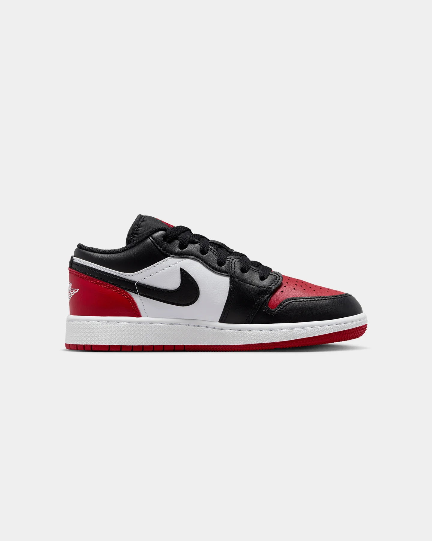 Jordan Kids' Air Jordan 1 Low BG "Bred Toe" White/Black - Image 4