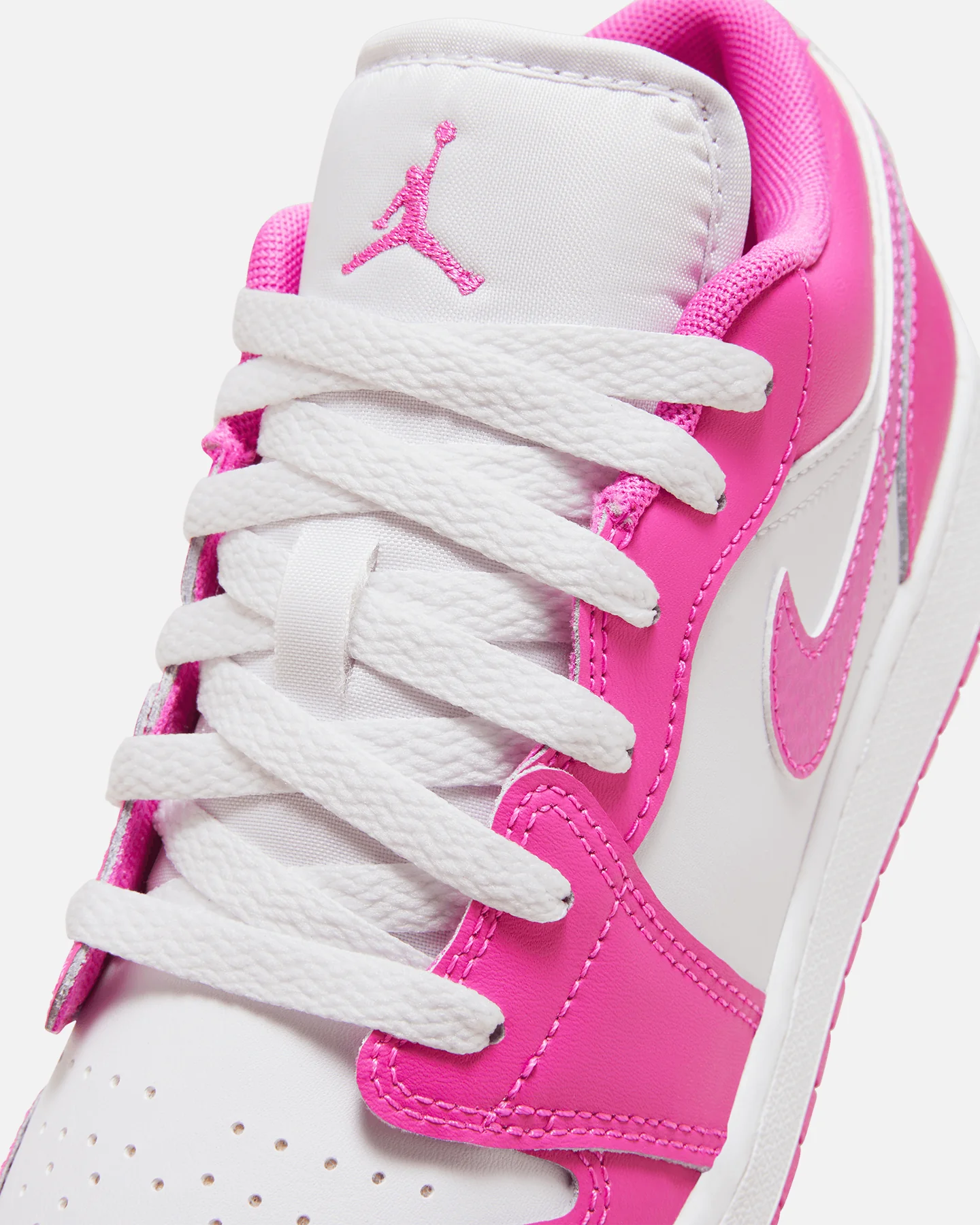 Jordan Kids' Air Jordan 1 Low (GS) Fire Pink/Iris Whisper White - Image 6