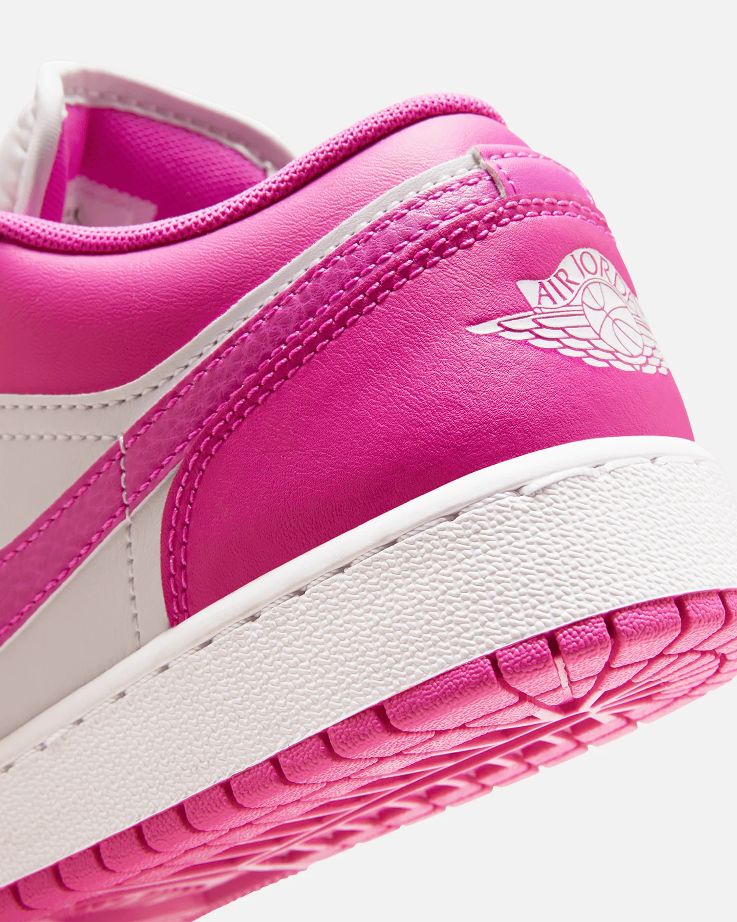 Jordan Kids' Air Jordan 1 Low (GS) Fire Pink/Iris Whisper White - Image 8