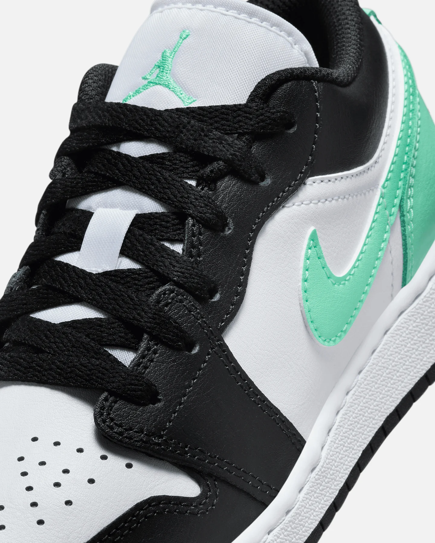 Jordan Kids' Air Jordan 1 Low (GS) White/Black-Grey - Image 6