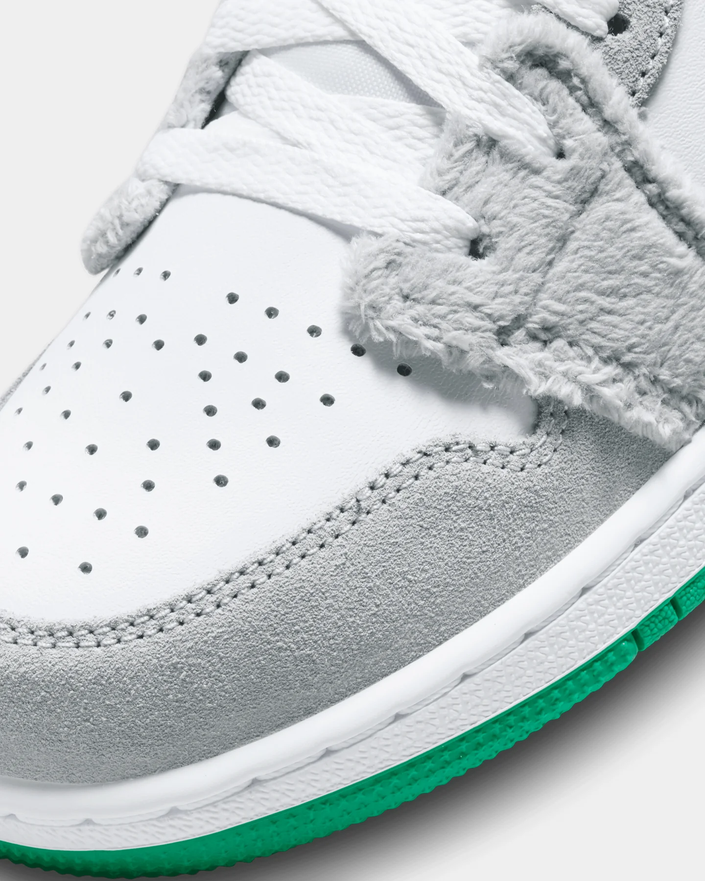 Jordan Kids' Air Jordan 1 Low SE (GS) "Rabbit" Light Smoke Grey/Total Orange/White/Stadium Green - Image 6
