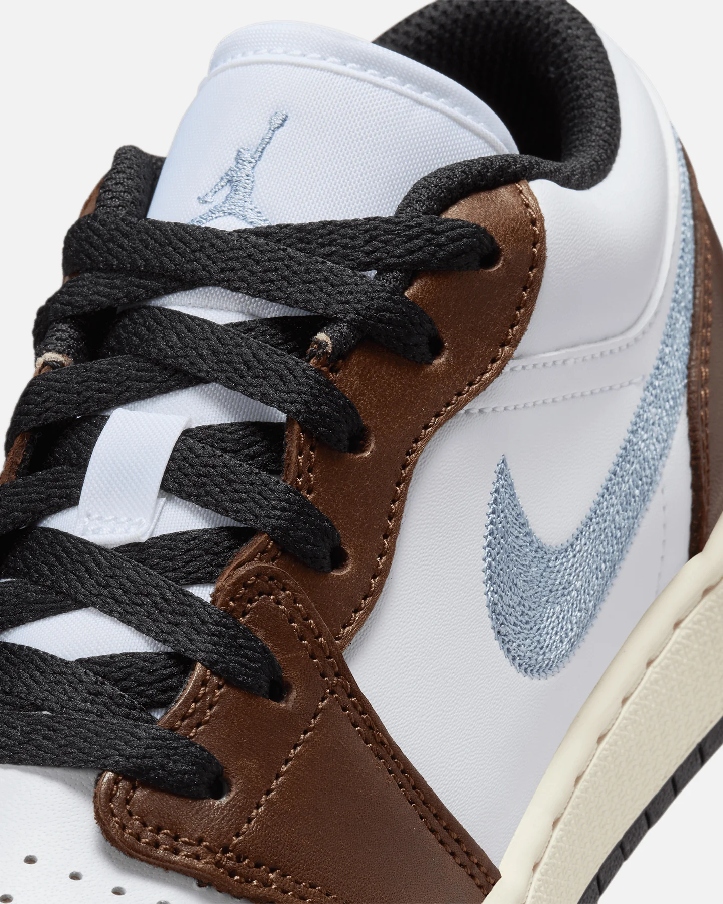 Jordan Kids' Air Jordan 1 Low SE (GS) White/Blue Grey - Image 6