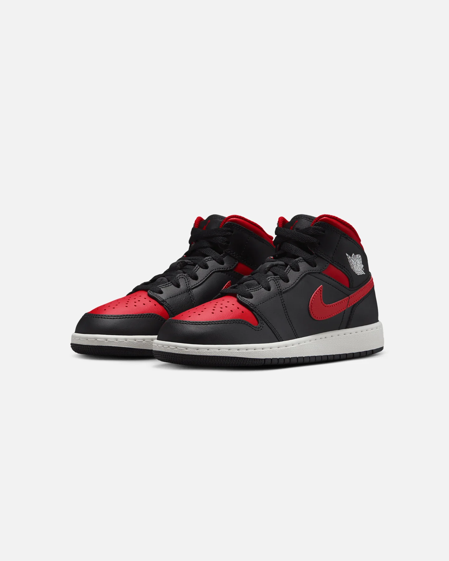Jordan Kids' Air Jordan 1 Mid (GS) Black/Varsity Red - Image 2