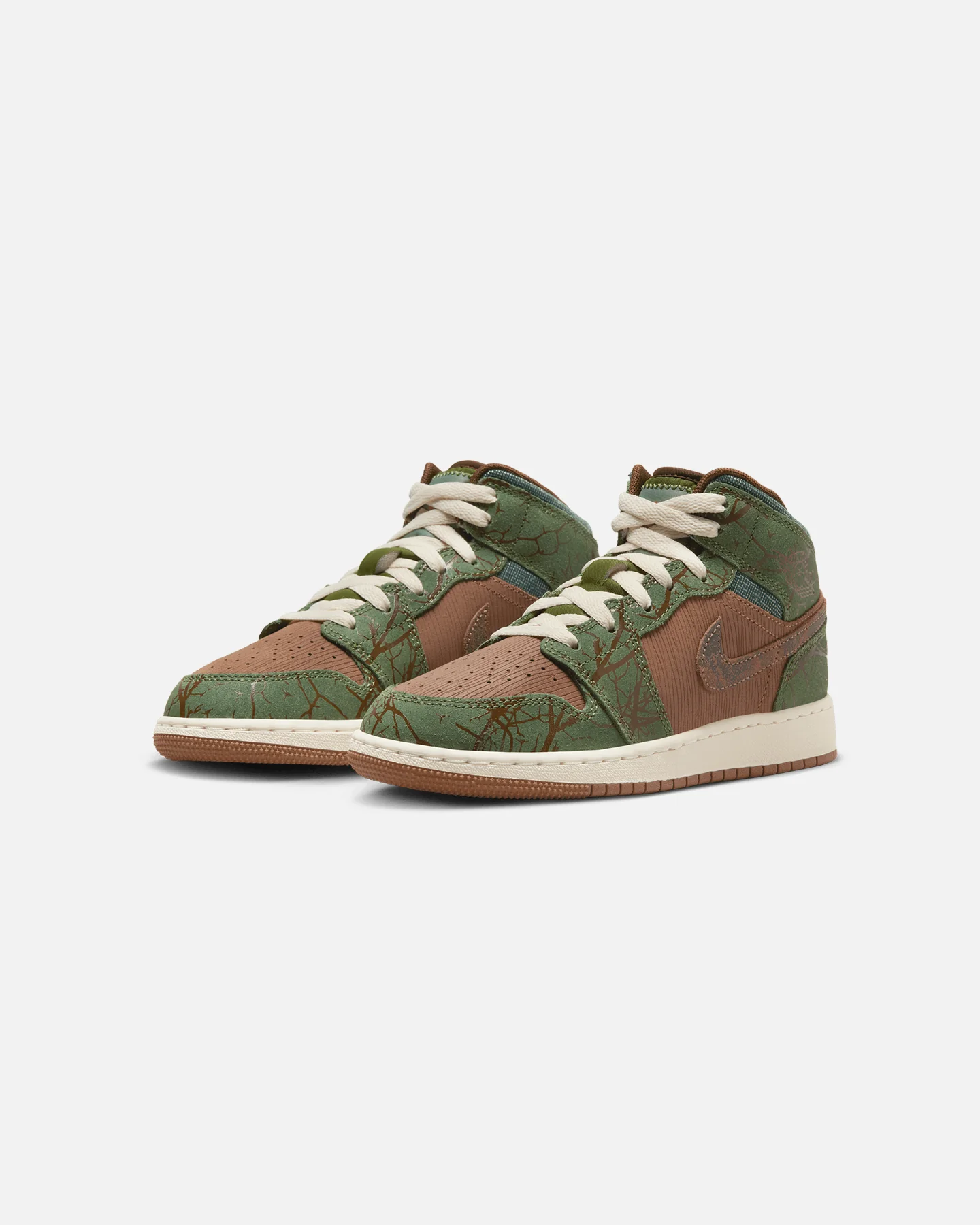 Jordan Kids' Air Jordan 1 Mid (GS) "Sneaker School"  Archaeo Brown - Image 2