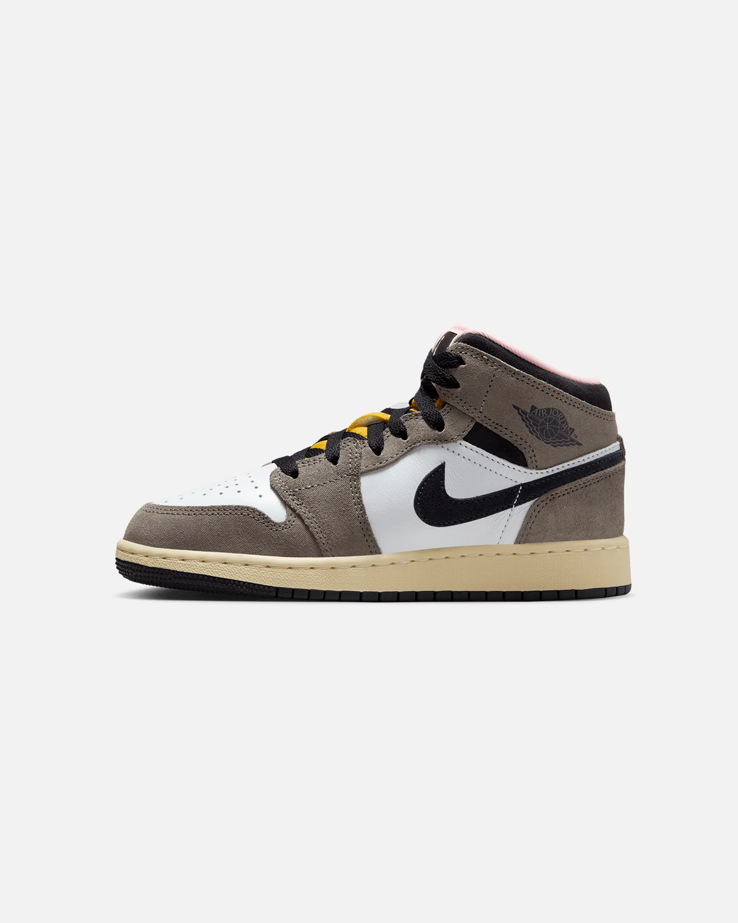 Jordan Kids' Air Jordan 1 Mid SE (GS) White/Grey