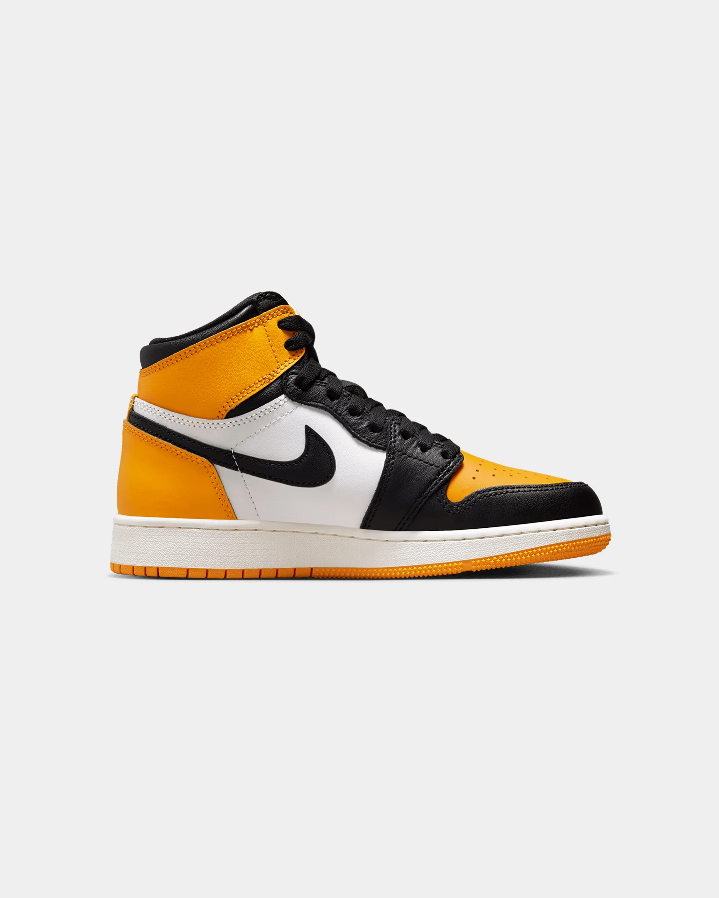 Jordan Kids' Air Jordan 1 Retro Hi OG (GS) "Yellow Toe" Taxi/Black-Sail - Image 4