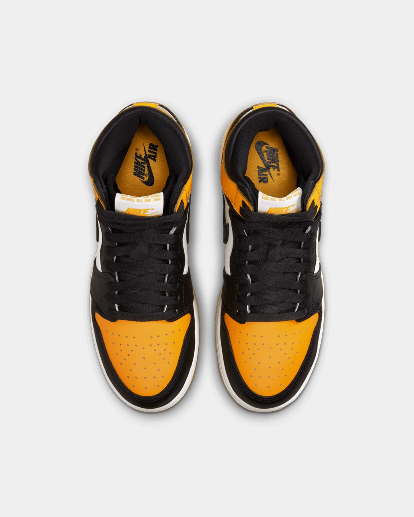 Jordan Kids' Air Jordan 1 Retro Hi OG (GS) "Yellow Toe" Taxi/Black-Sail - Image 7