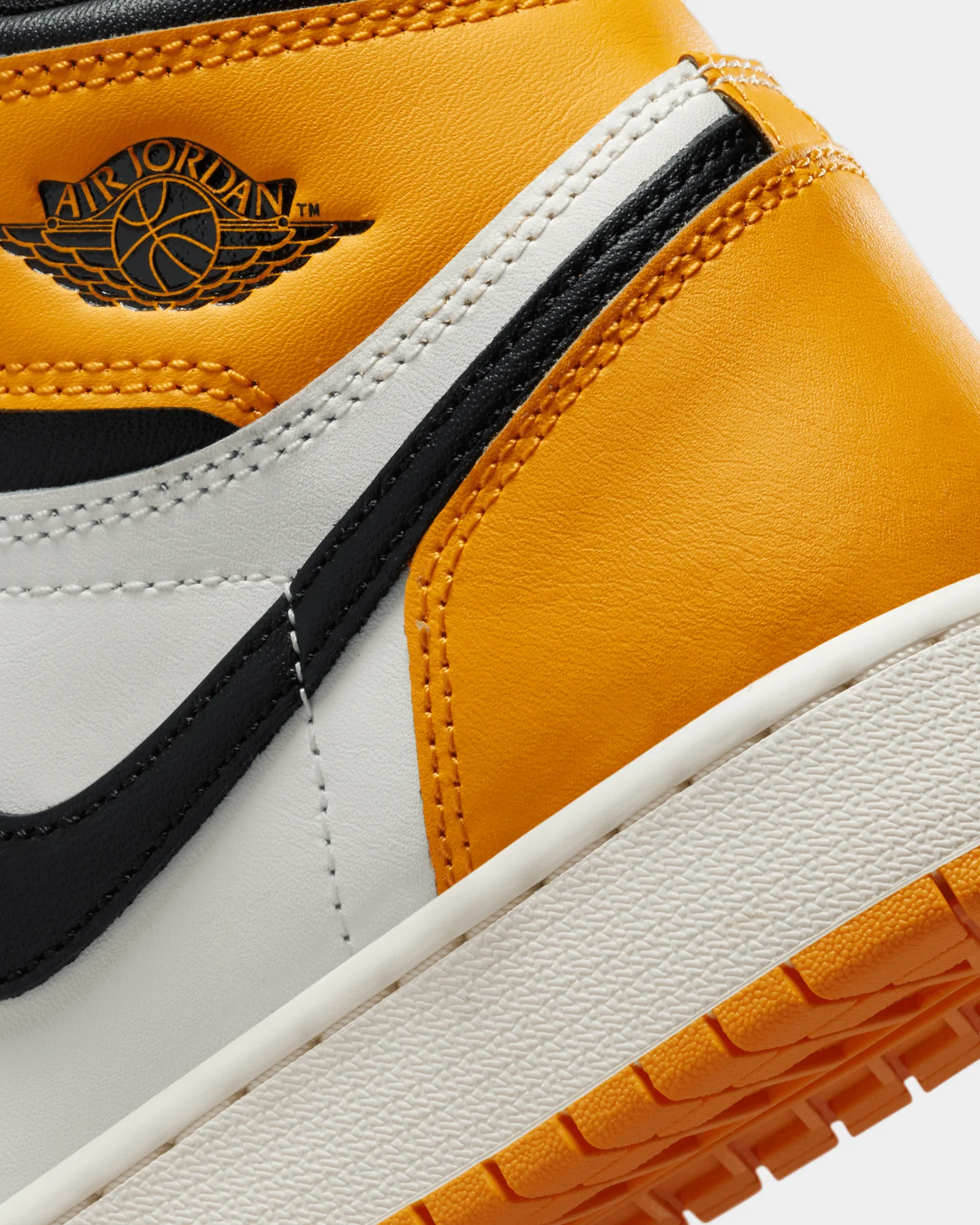 Jordan Kids' Air Jordan 1 Retro Hi OG (GS) "Yellow Toe" Taxi/Black-Sail - Image 8