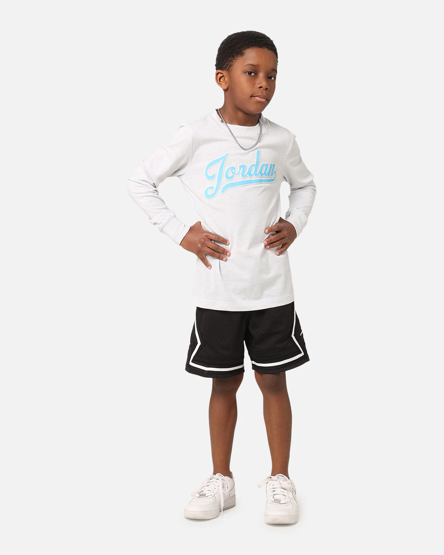 Jordan Kids' Dri-FIT Diamond Shorts Black - Image 2