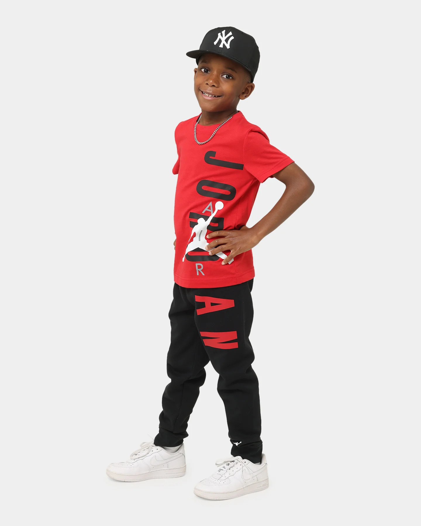Jordan Kids' Line Up T-Shirt & Pants Set Black - Image 3