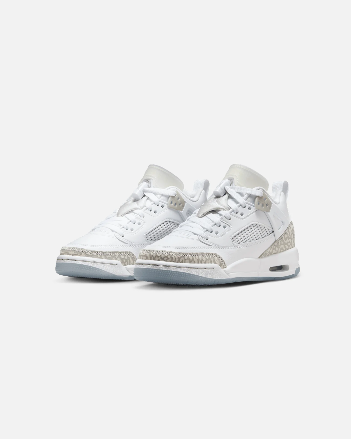 Jordan Kids' Spizike Low (GS) White/Neutral Grey-Metallic Silver - Image 2