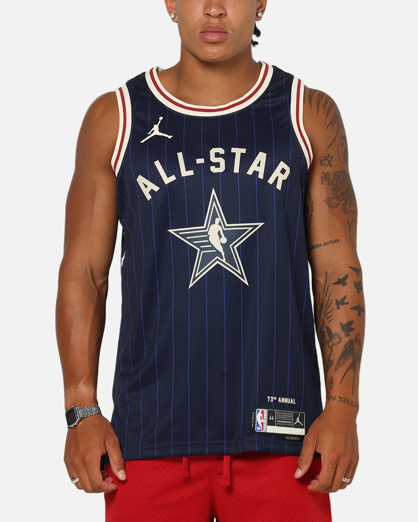 Jordan Lebron James All-Star 73rd Anniversary Swingman Jersey Navy - Image 2