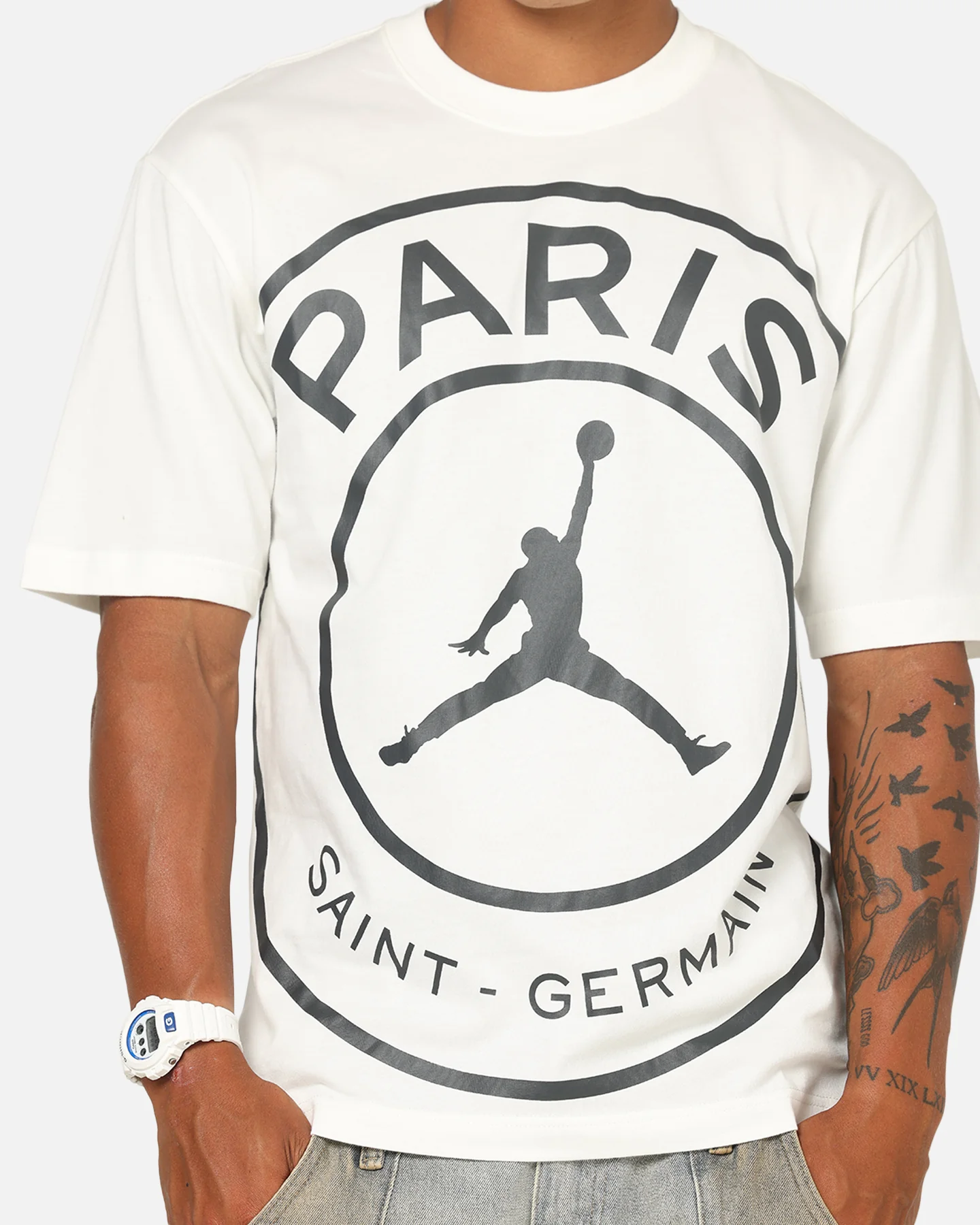 Jordan Paris Saint-Germain Logo T-Shirt Sail - Image 6
