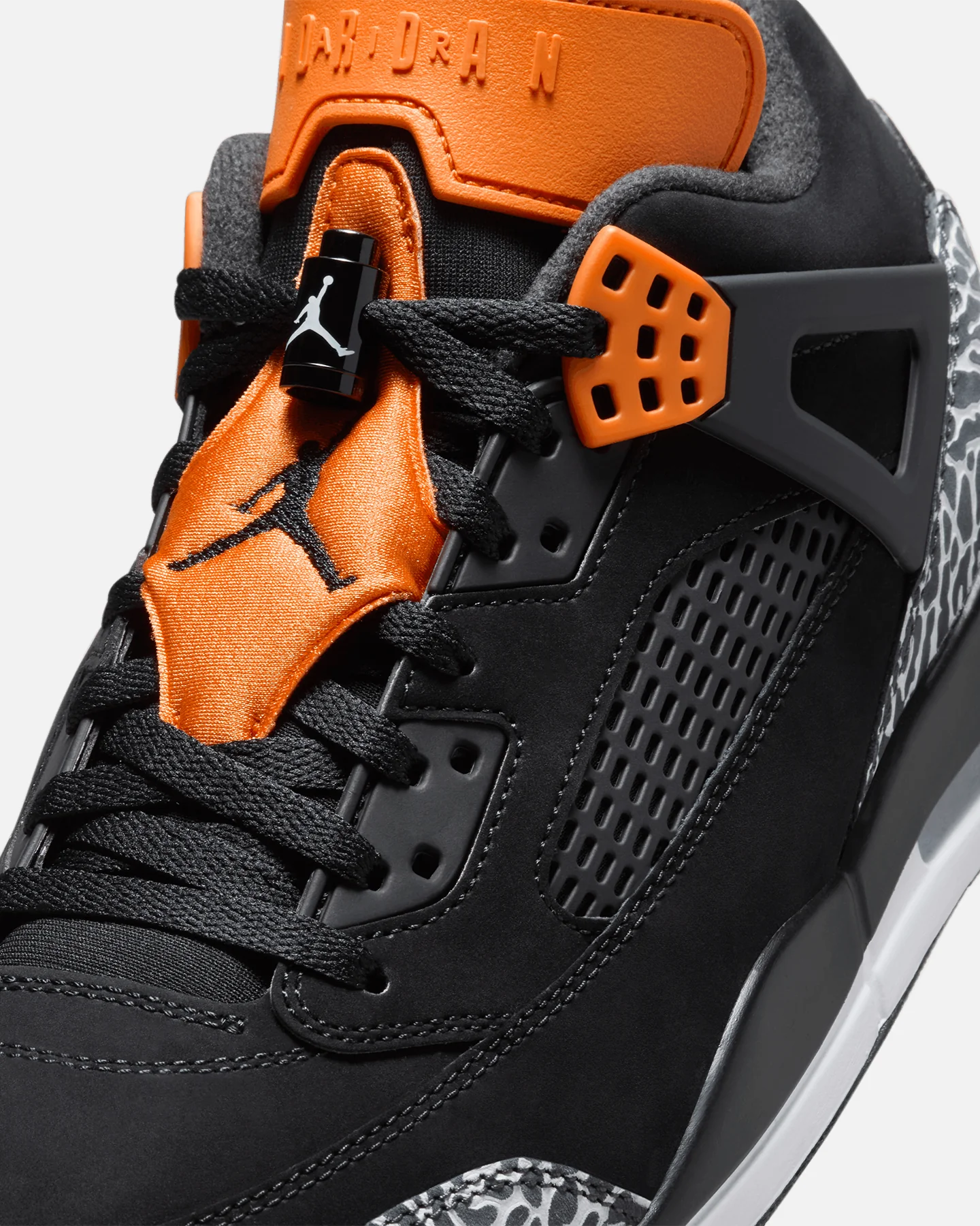 Jordan Spizike Low Black/Black-Starfish/White - Image 6
