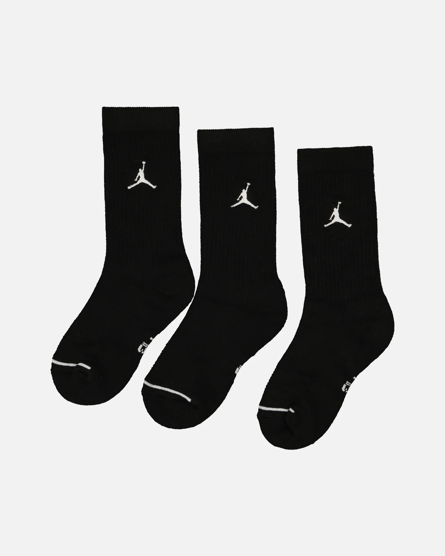 Jordan U J Everyday Cush Poly Crew Socks 3 Pack Black/White - Image 4