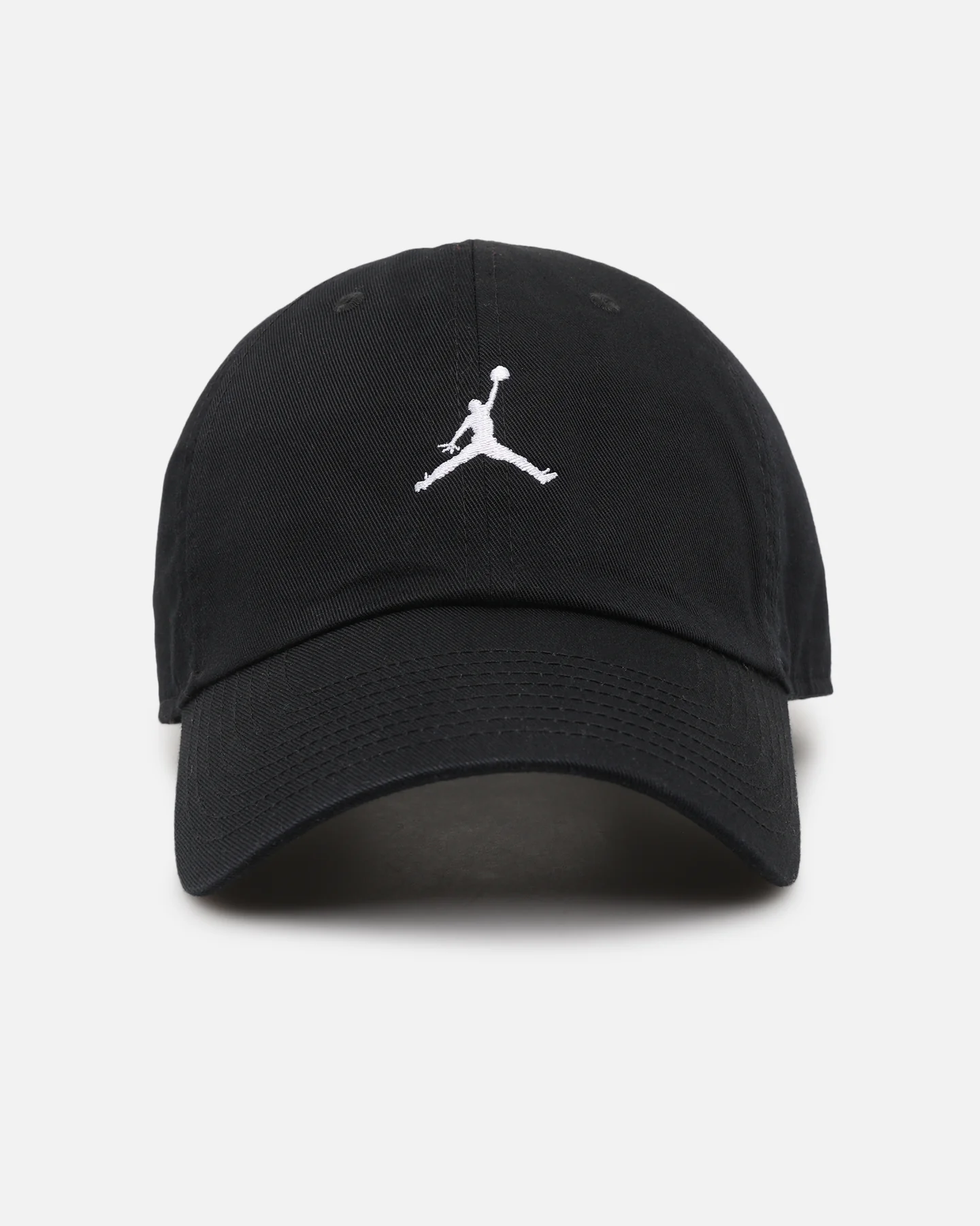 Jordan Unstructured Curved Bill Strapback Hat Black/White