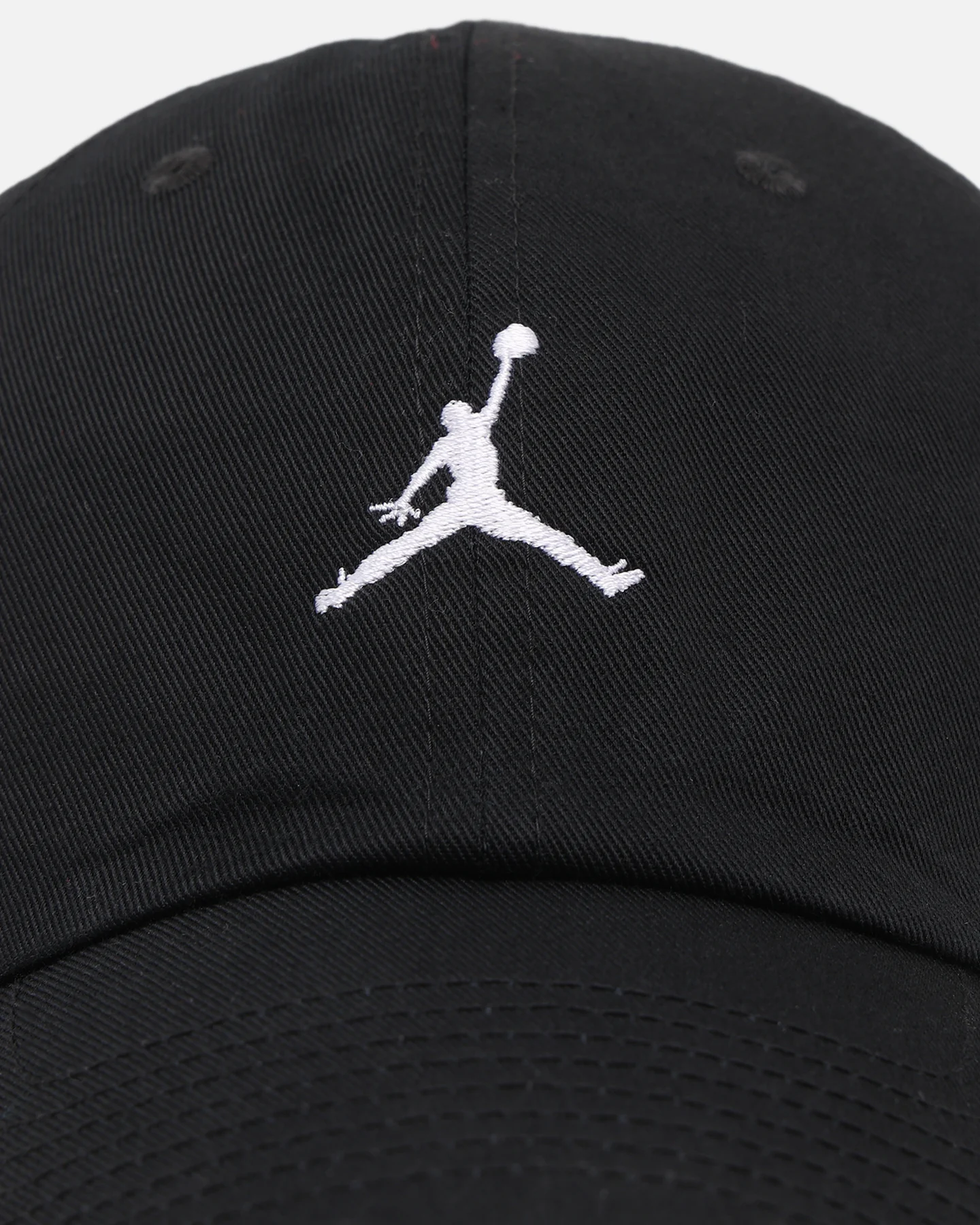 Jordan Unstructured Curved Bill Strapback Hat Black/White - Image 5
