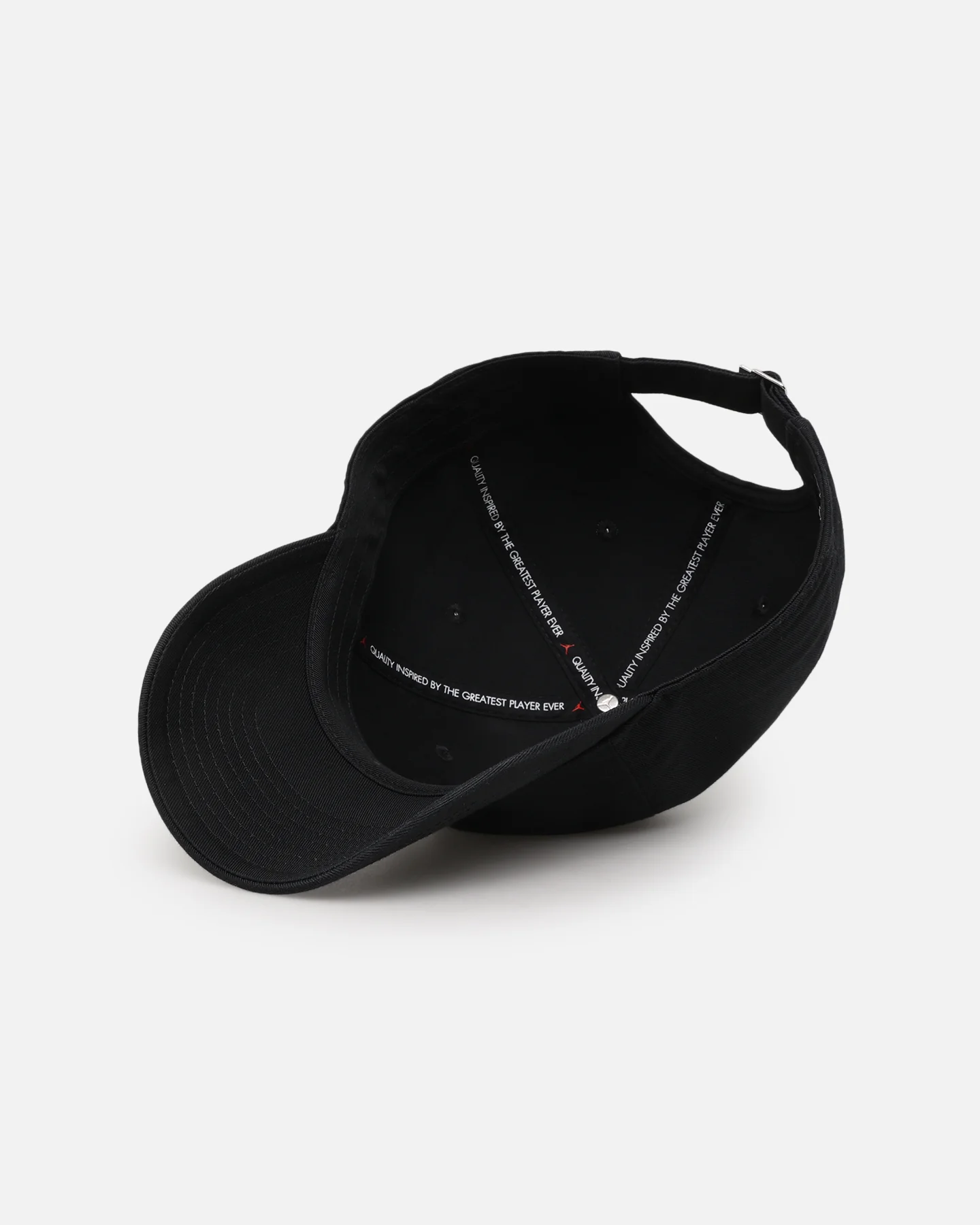 Jordan Unstructured Curved Bill Strapback Hat Black/White - Image 6