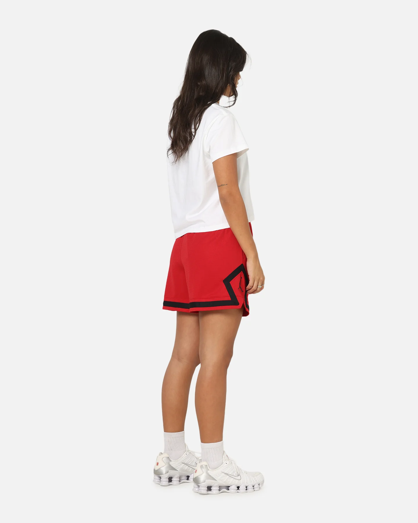 Jordan Women's 4" Diamond Shorts Gym Red/Black - Image 5