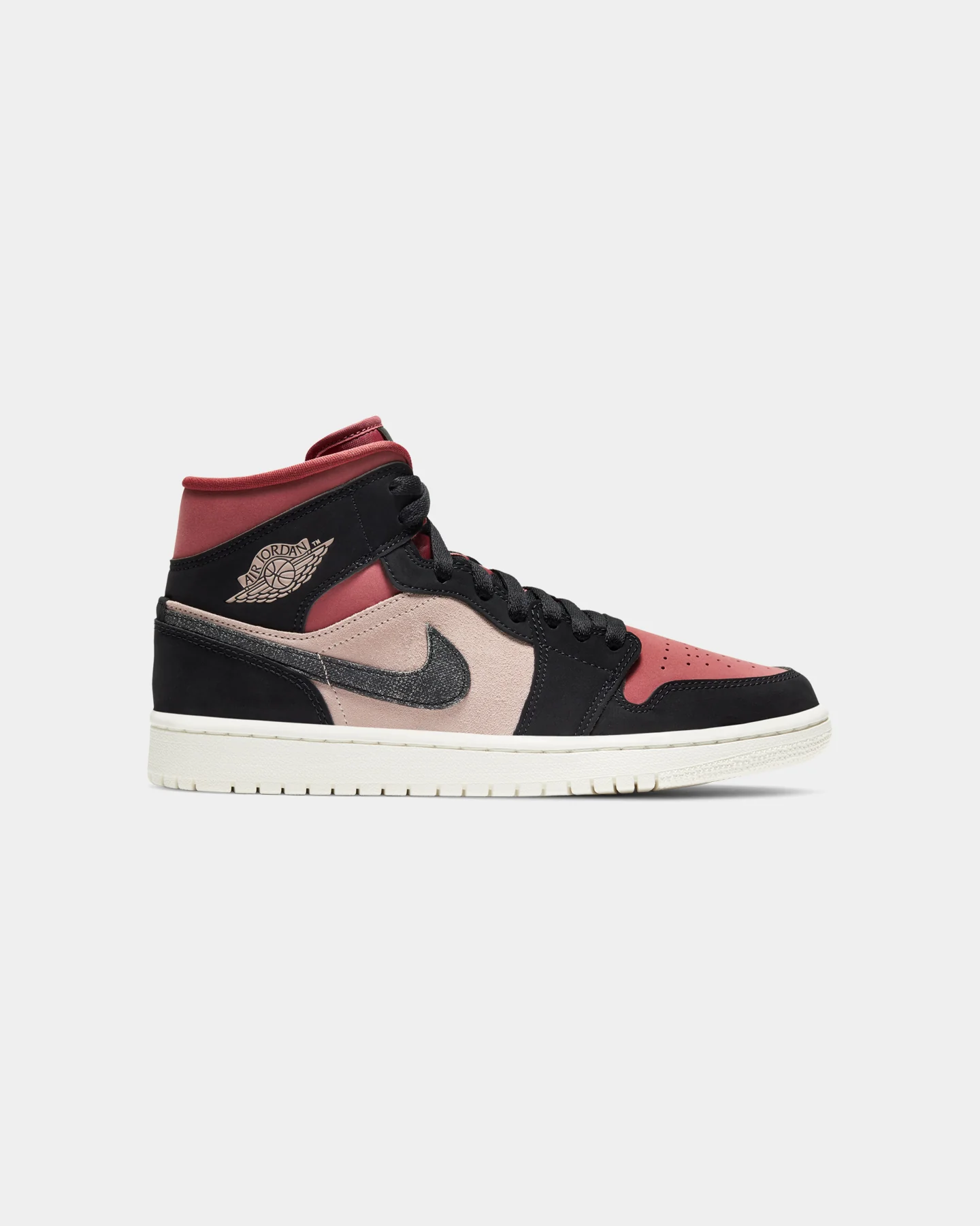 Jordan Women's Air Jordan 1 Mid "Burgundy Dusty Red" Particle Beige/Black/Canyon Rust/Sail - Image 4