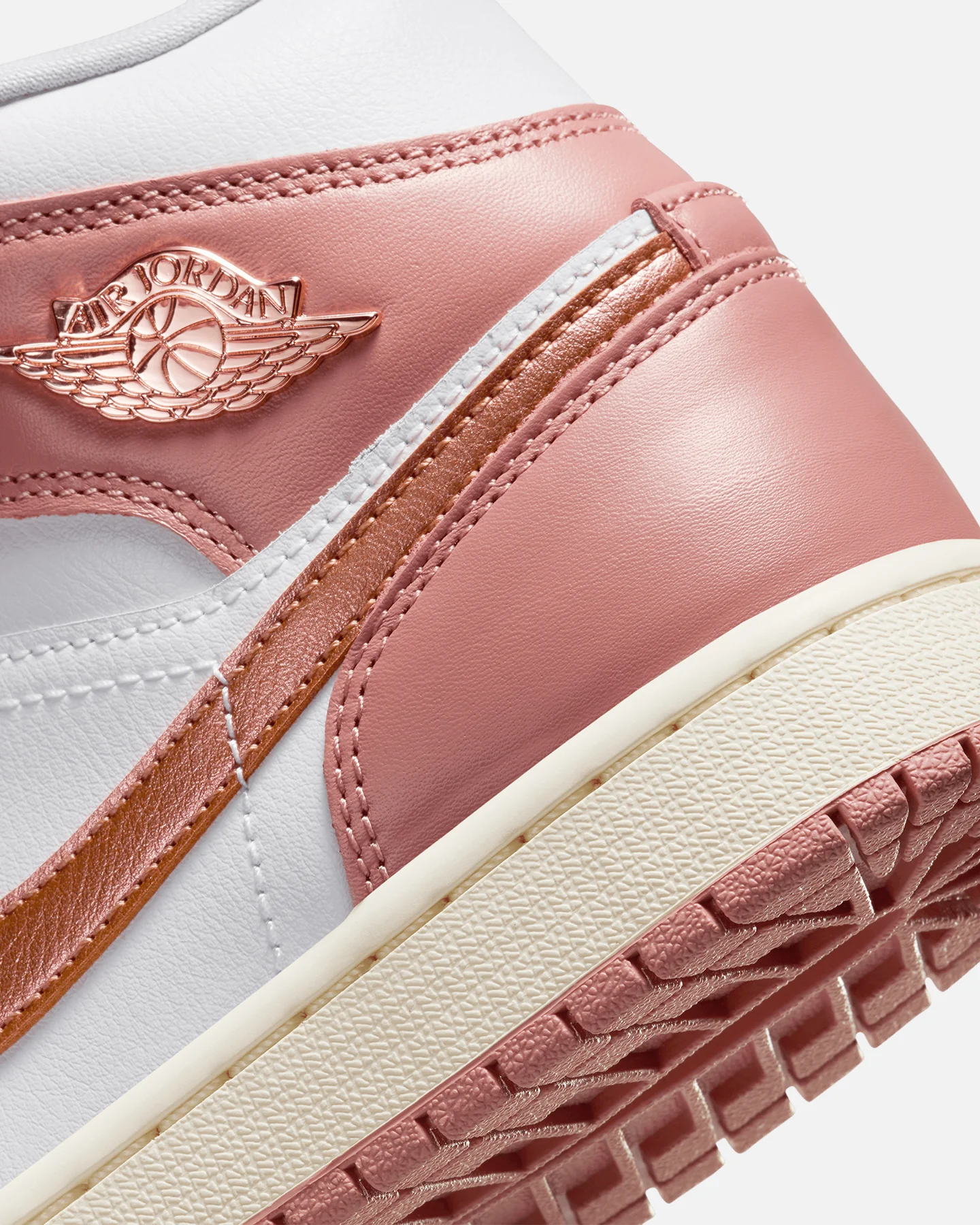 Jordan Women's Air Jordan 1 Mid SE Red Stardust/Metallic Copper - Image 8