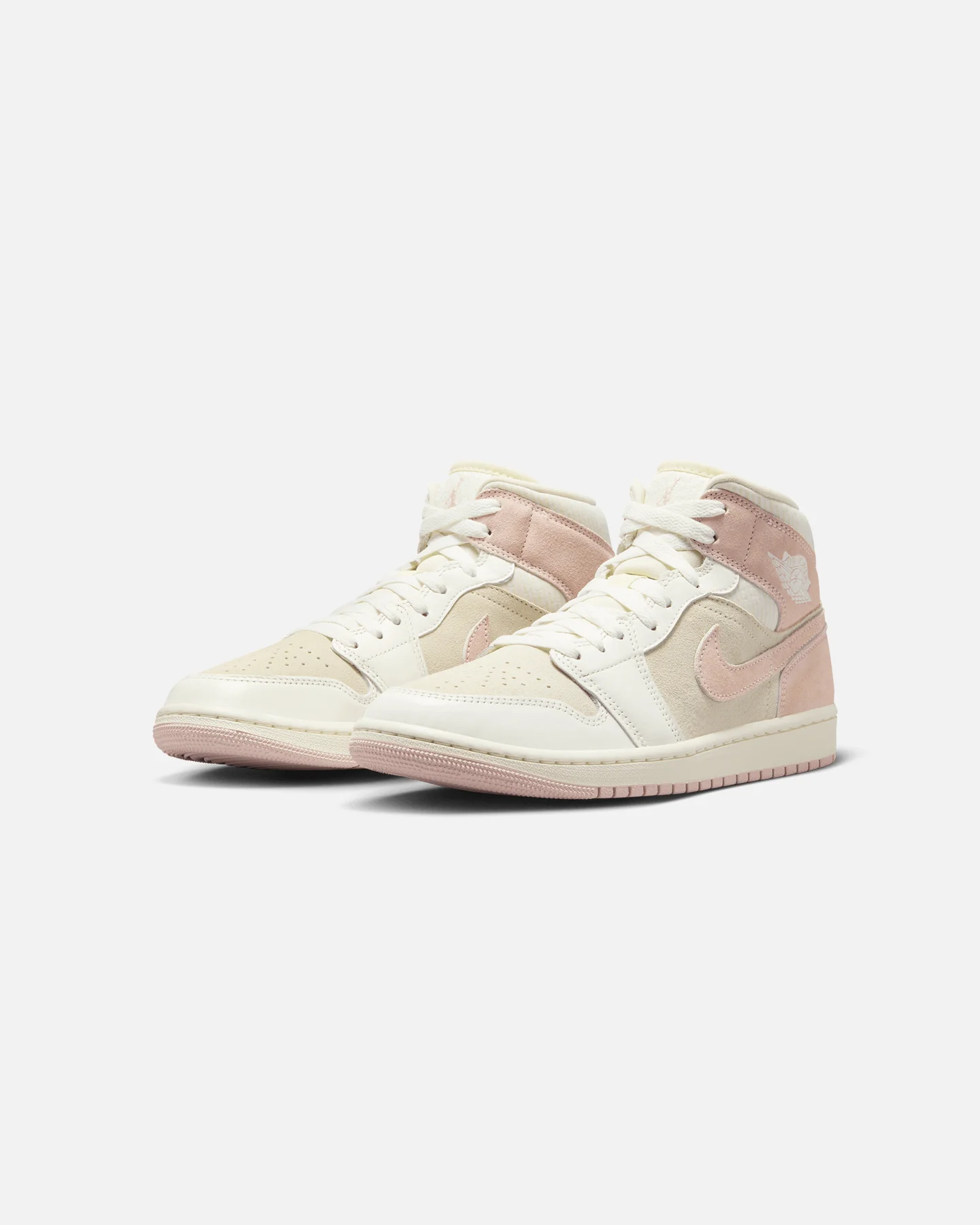 Jordan Women's Air Jordan 1 Mid SE "Seesucker" Coconut Milk/Legend Pink - Image 2