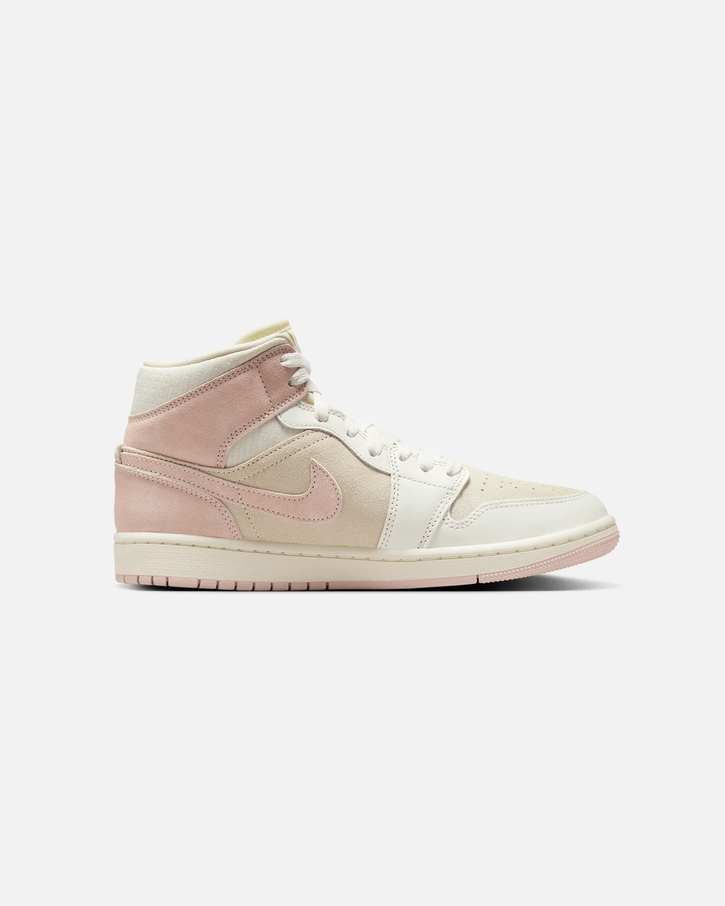 Jordan Women's Air Jordan 1 Mid SE "Seesucker" Coconut Milk/Legend Pink - Image 4