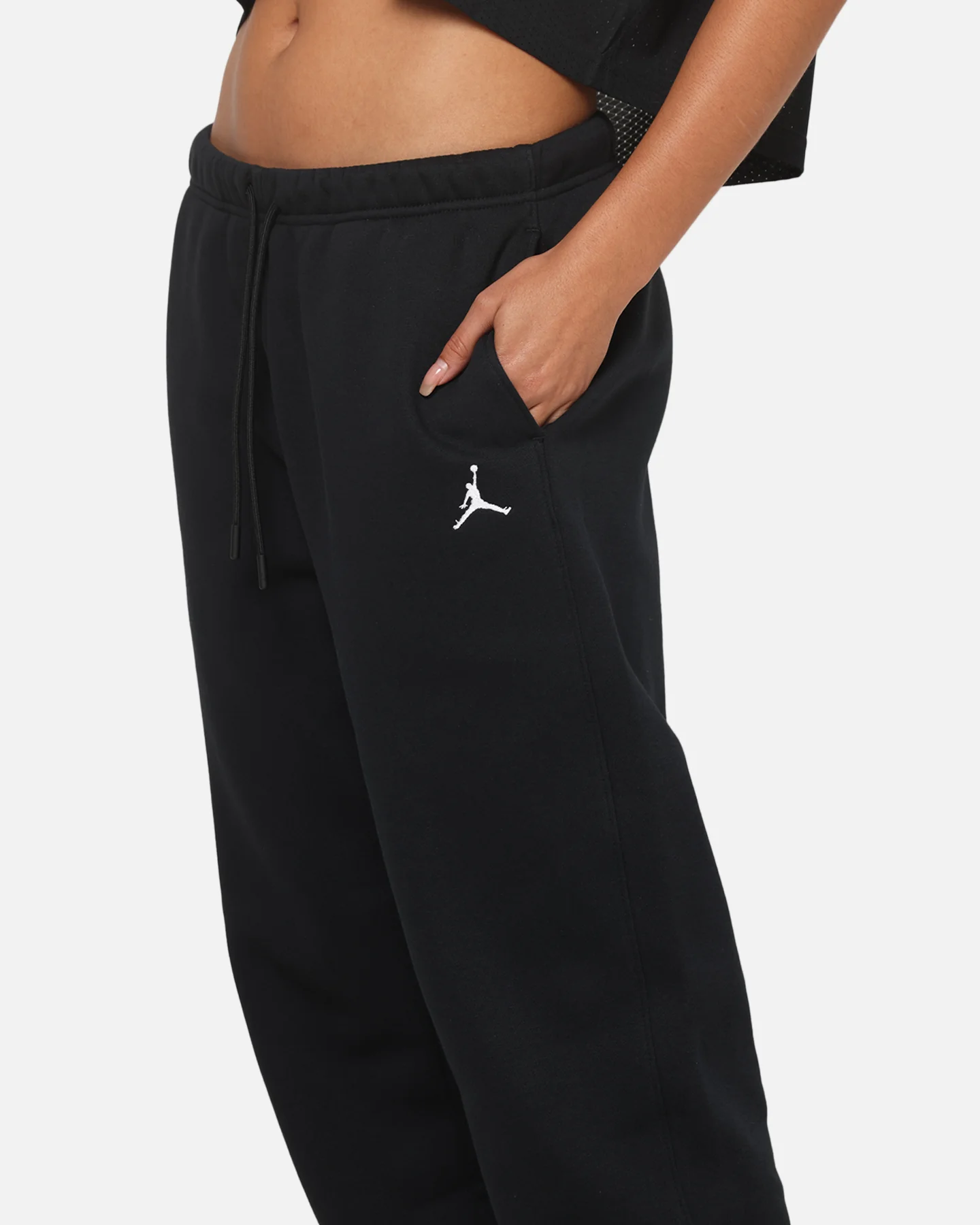 Jordan Women's Brooklyn Fleece Pants Black/White - Image 3