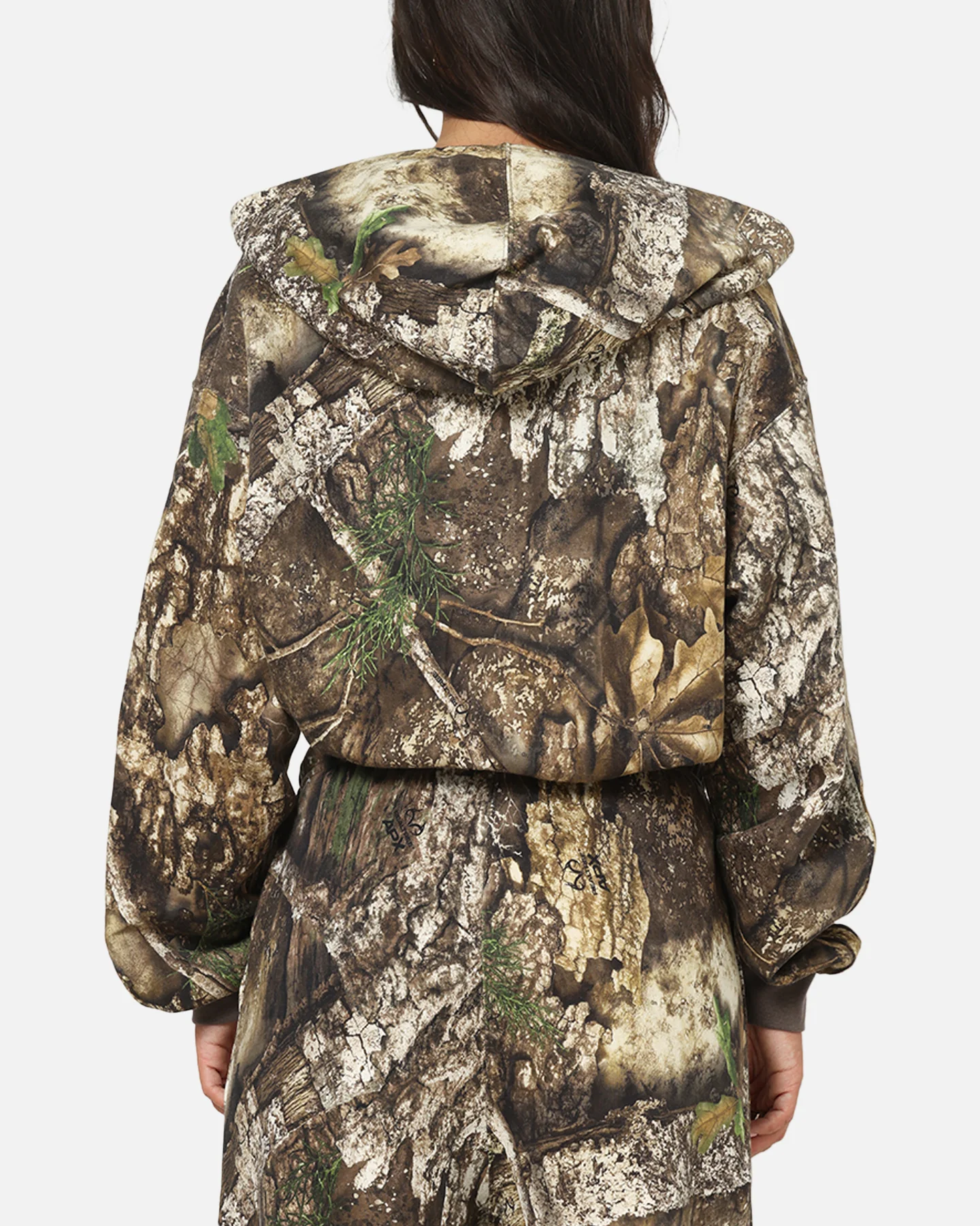 Jordan Women's Brooklyn Fleece Realtree Mod Crop Full-Zip Hoodie Sail/Sail - Image 3