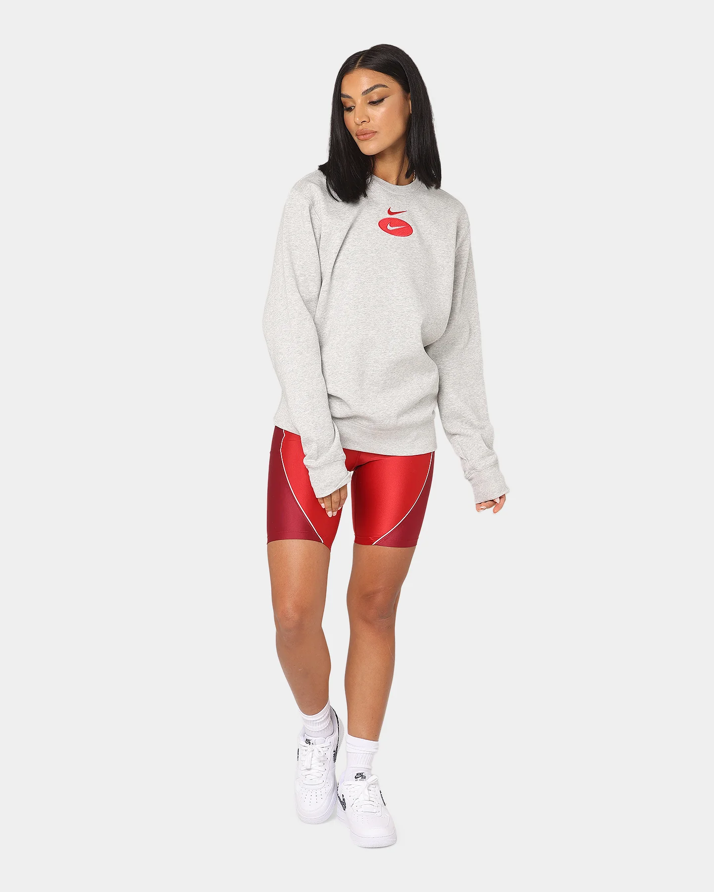 Jordan Women's Essentials Mid-Rise Bike Shorts Varsity Red - Image 2