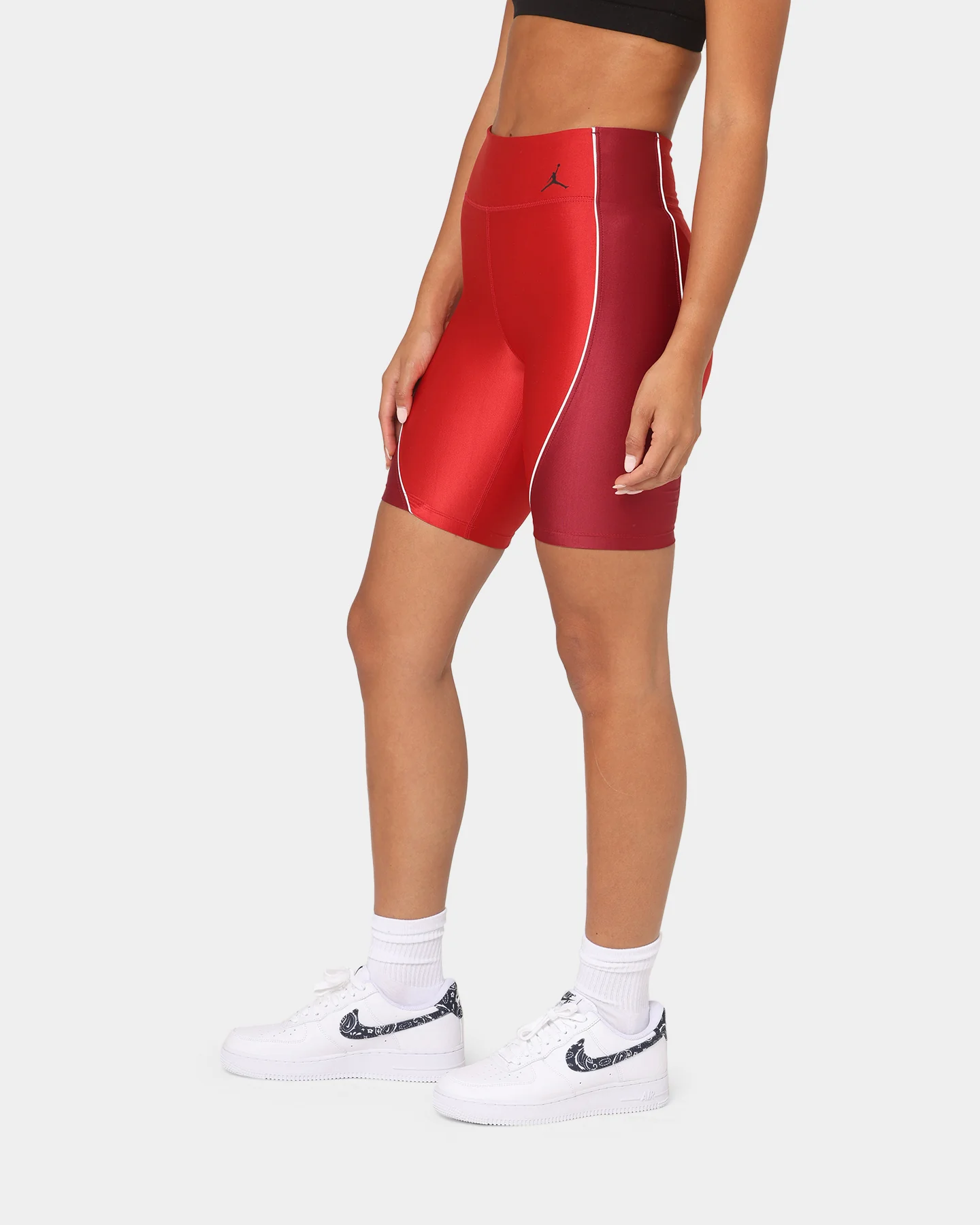 Jordan Women's Essentials Mid-Rise Bike Shorts Varsity Red - Image 6